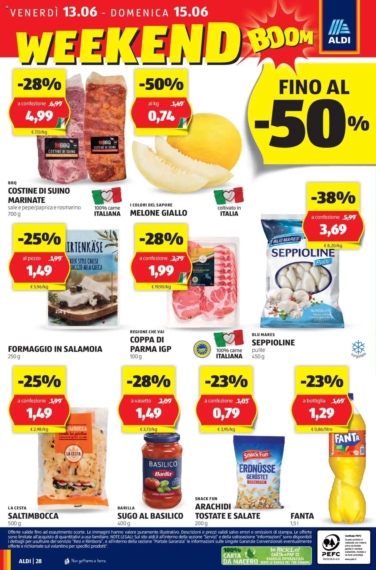 Volantino Aldi del 09.06.2025 | Pagina: 28 | Prodotti: Rosmarino, Suino, Basilico, Sugo