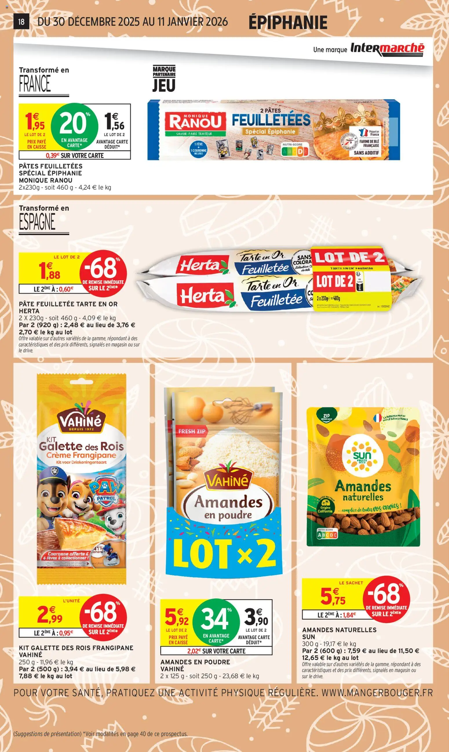 {H1} | Page: 18 | Produits: Farine de ble, Fève, Amandes en poudre, Poudre