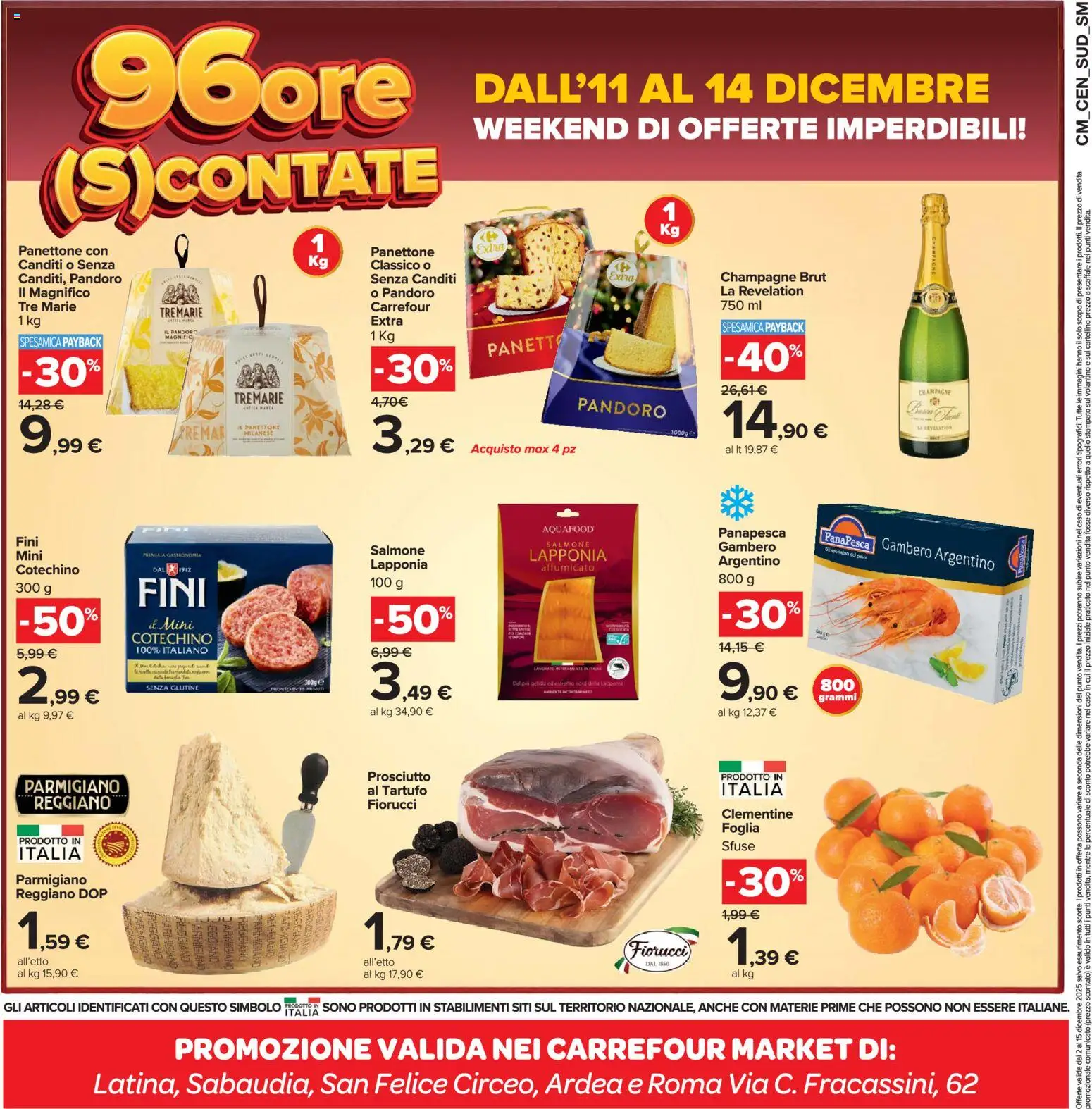 Volantino Carrefour del 02.12.2025 | Pagina: 16 | Prodotti: Salmone, Pesce, Pandoro, Panettone