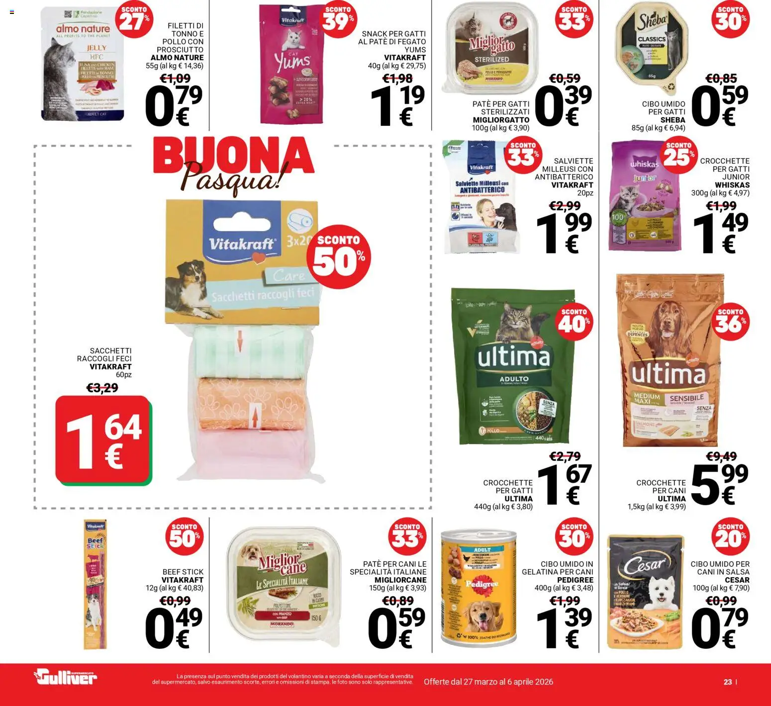 Volantino Gulliver del 27.03.2026 | Pagina: 23 | Prodotti: Paté, Manzo, Salsa, Tonno