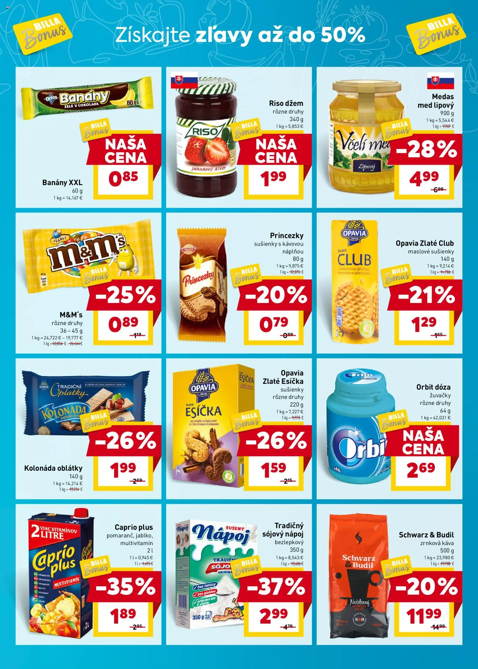 Nové Billa akcie – leták je platný od 11.03.2026 | Strana: 5 | Produkty: Káva, Banány, Maslove sušienky, Zrnková káva