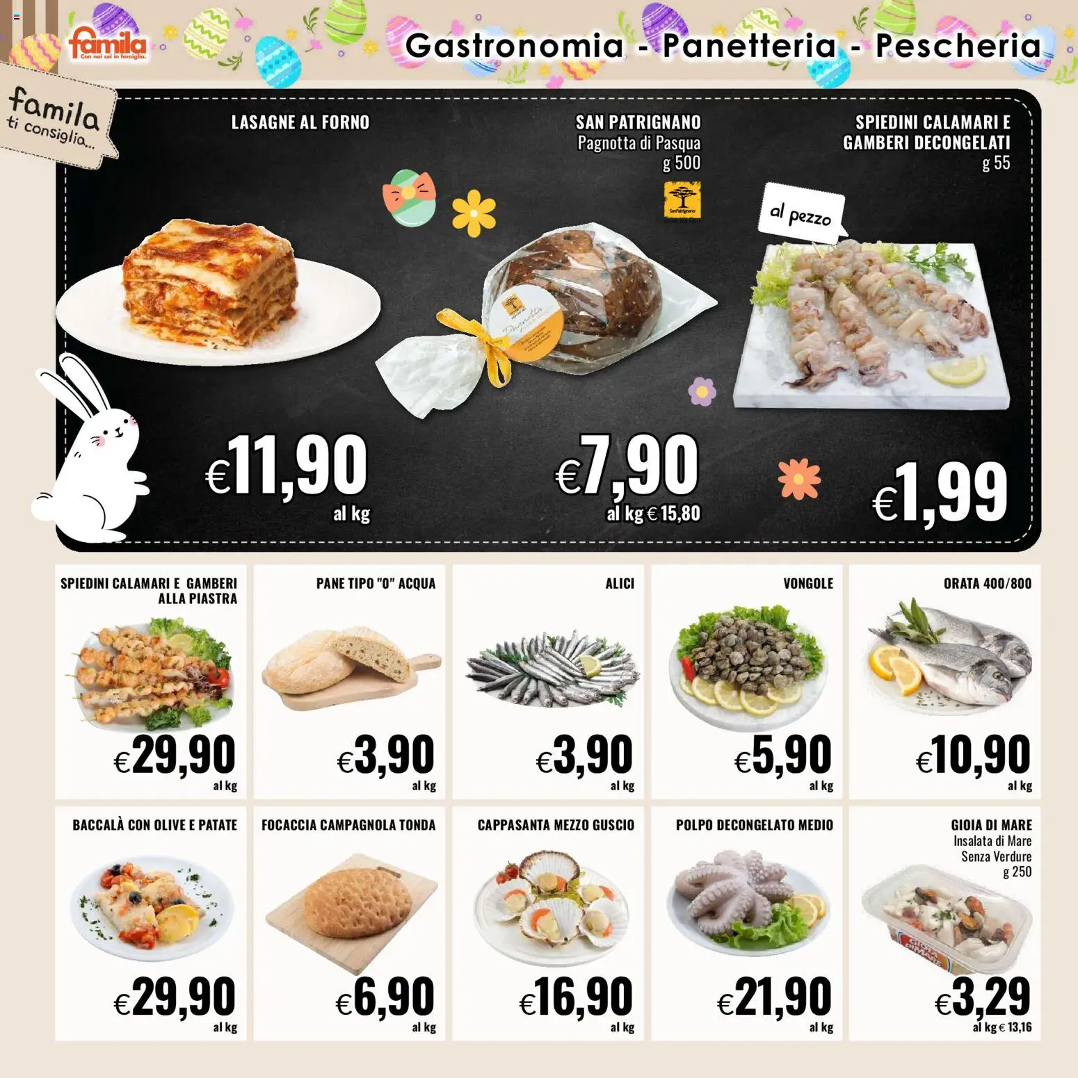 Volantino Famila del 26.03.2026 | Pagina: 10 | Prodotti: Insalata, Patate, Olive, Forno