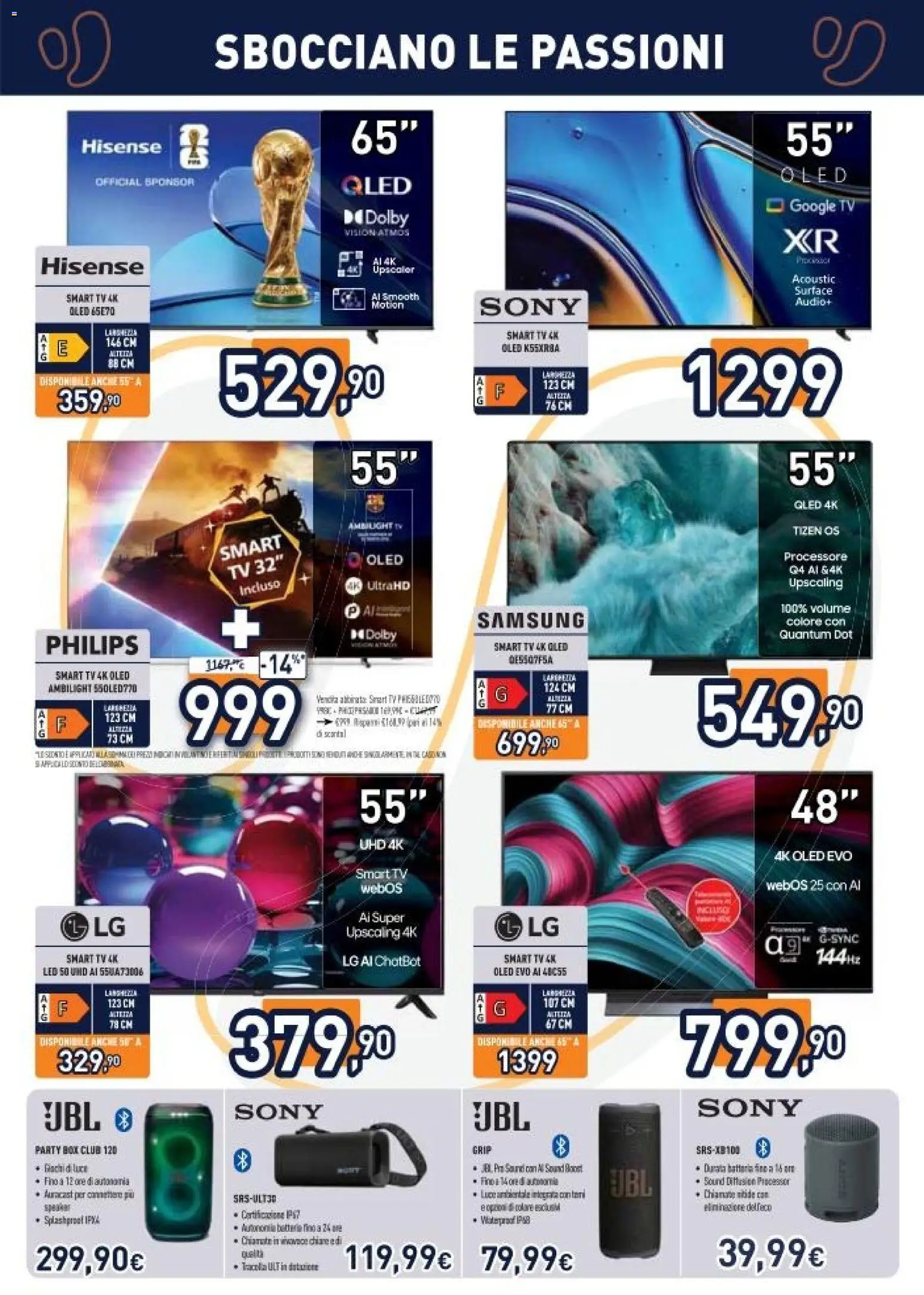Volantino Unieuro del 03.04.2026 | Pagina: 21 | Prodotti: smart TV, TV, Batterie, Samsung