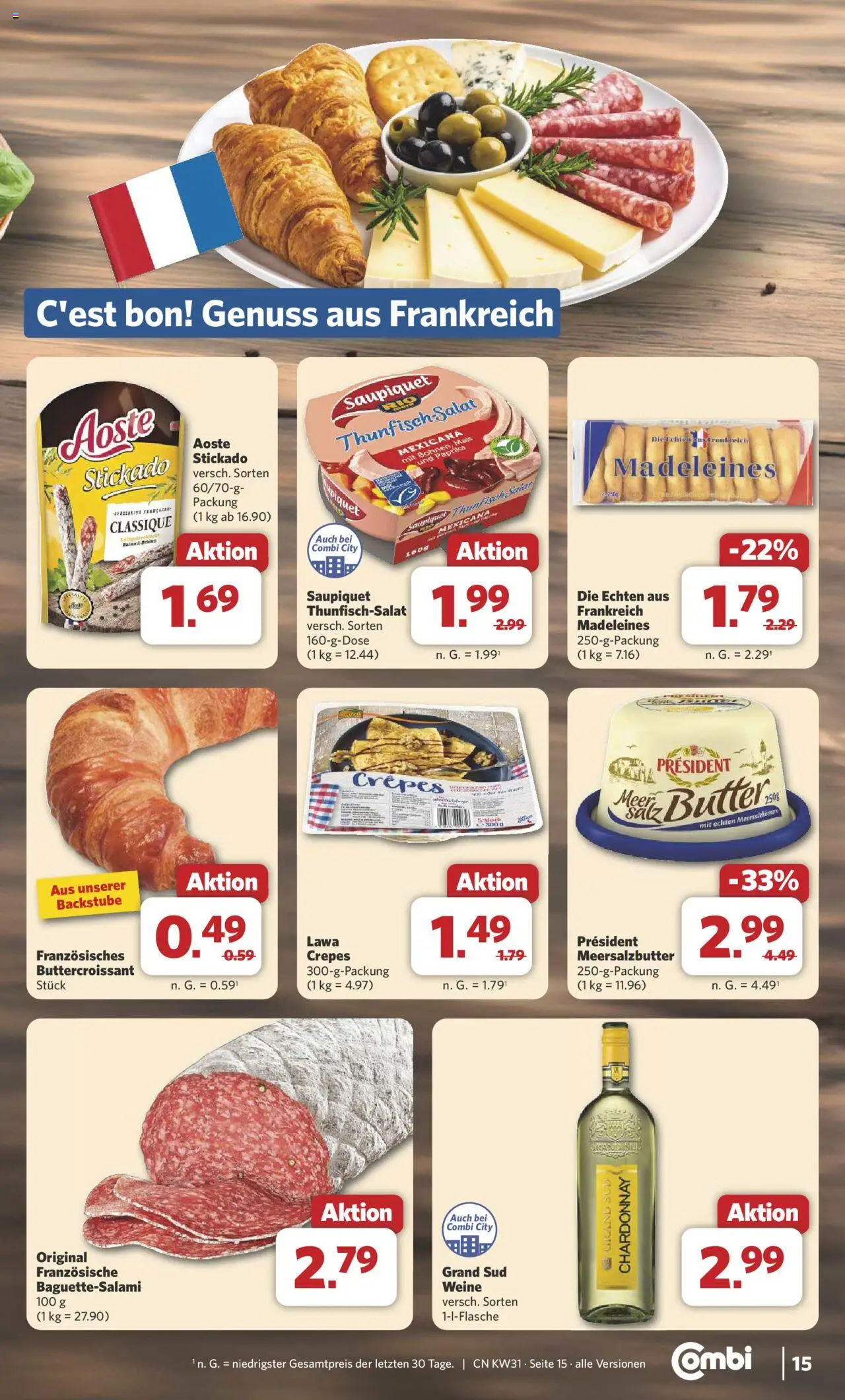 Combi Prospekt 	 - gültig ab dem 28.07.2025 | Seite: 17 | Produkte: Thunfisch, Paprika, Grand sud, Salami