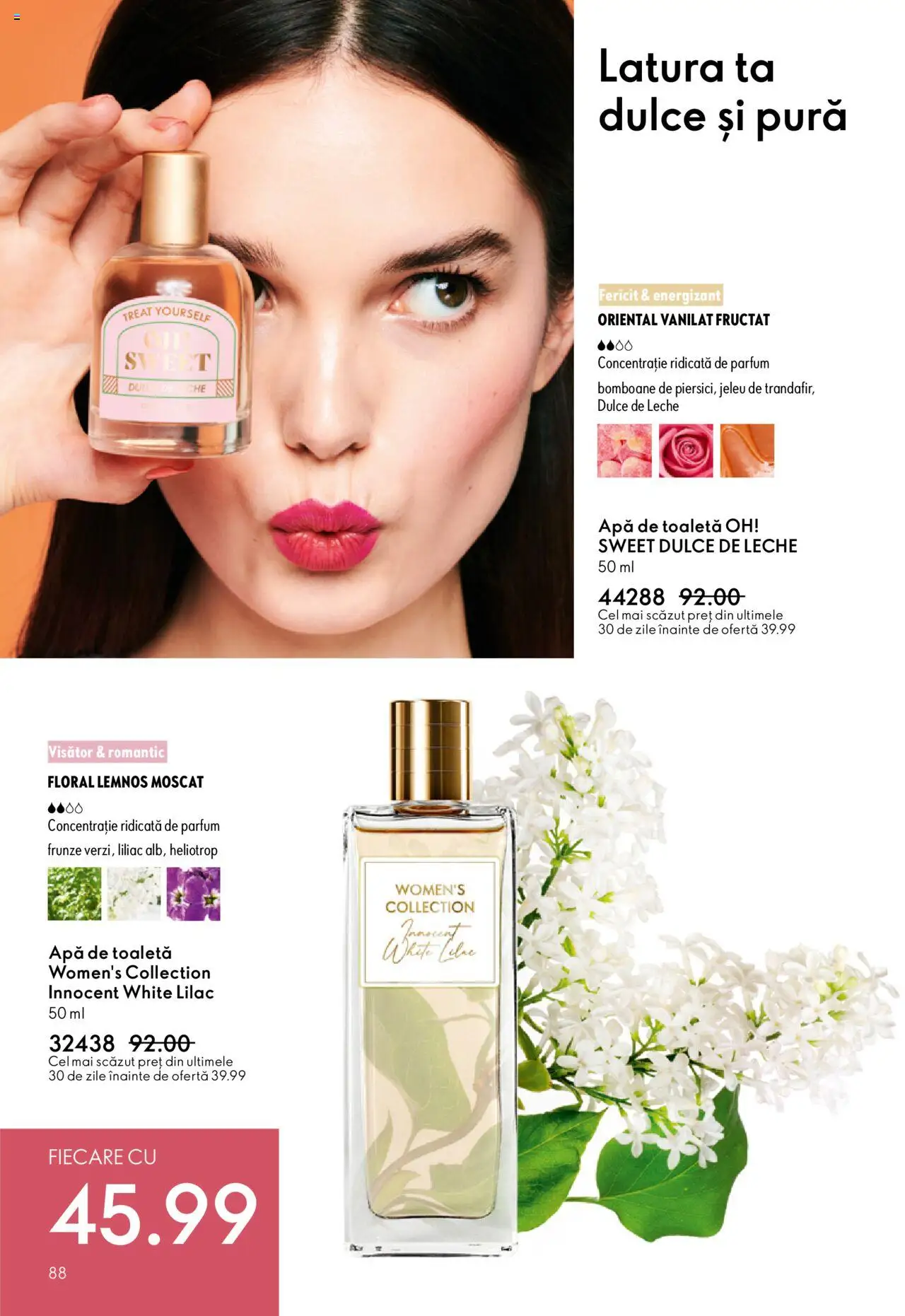 Oriflame catalog 13 2025 – valabil de la 10.09.2025 | Pagină: 88 | Produse: Toaletă, Parfum, Bomboane, Apă