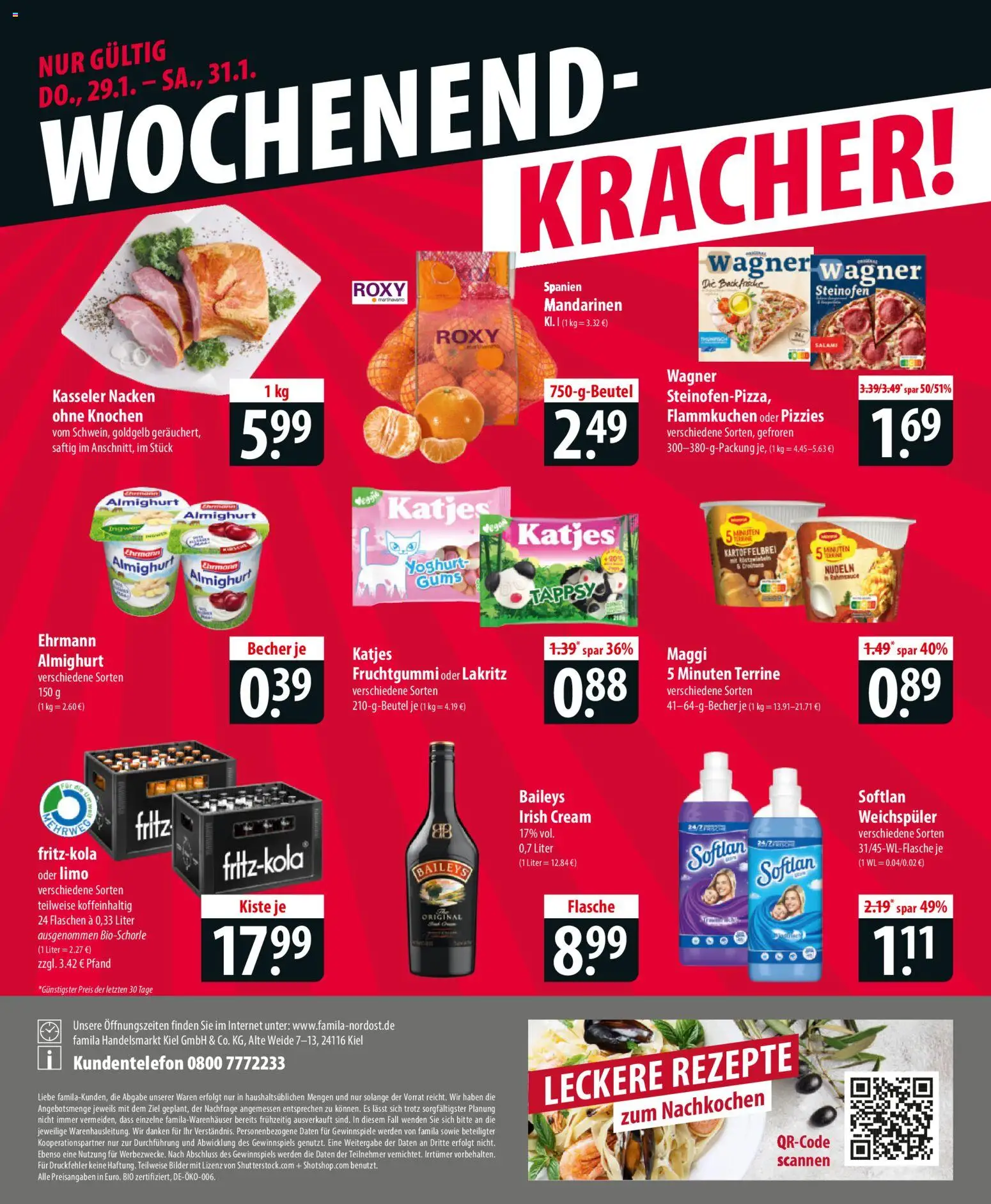 Famila Prospekt 	 – gültig ab 26.01.2026 | Seite: 28 | Produkte: Katjes, Bilder, Baileys, Nudeln