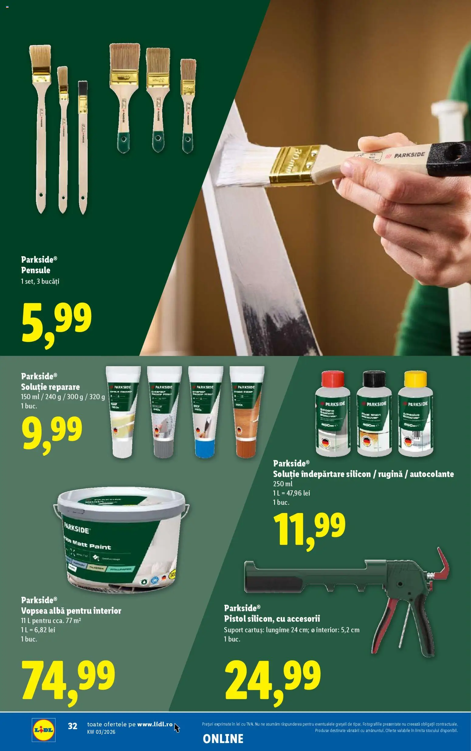 Noul catalog Lidl – valabil de la 12.01.2026 | Pagină: 32 | Produse: Vopsea