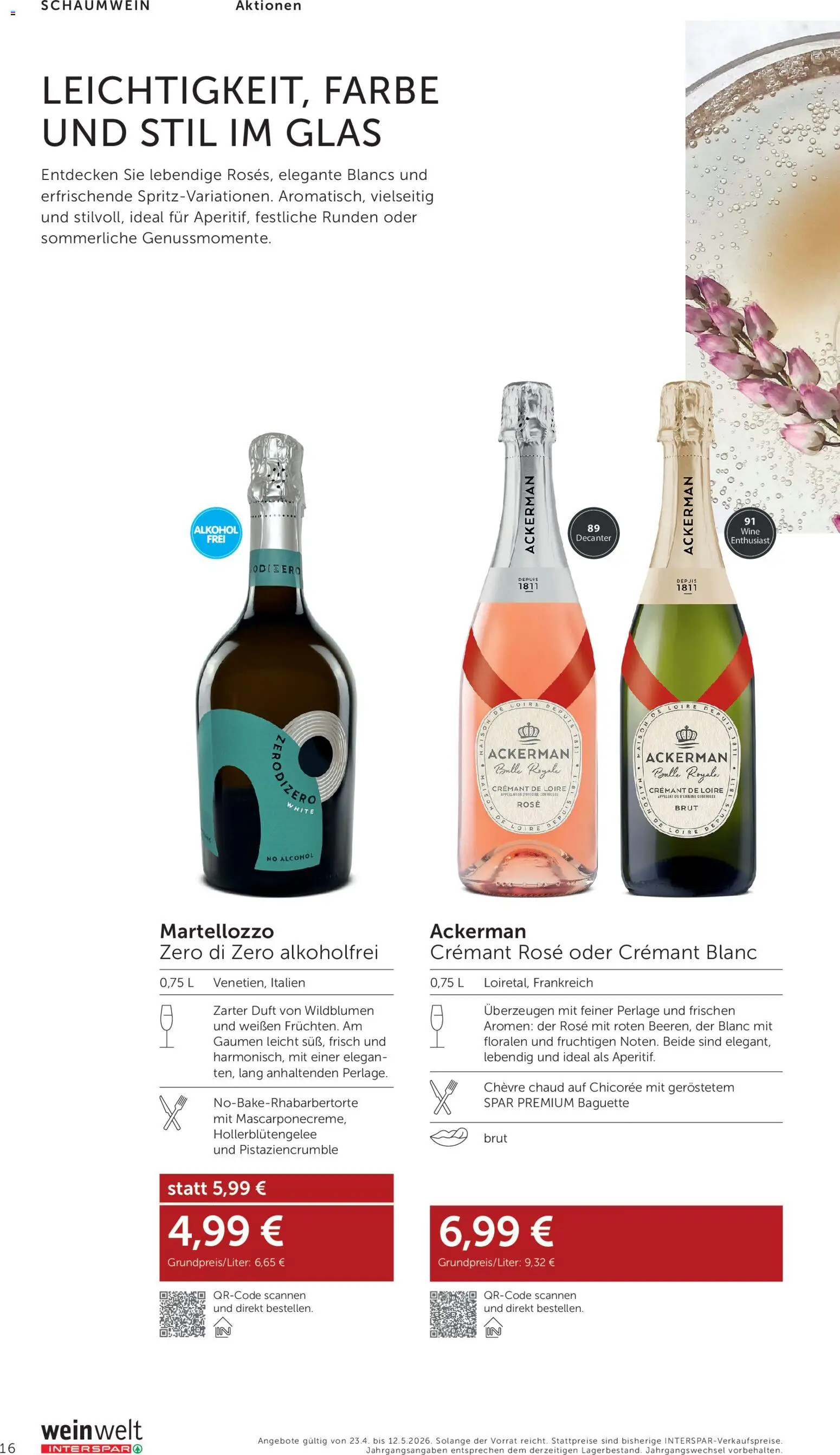 Interspar Wein Welt gültig ab 23.04.2026 | Seite: 16 | Produkte: Jääkaappipakastin, Duft