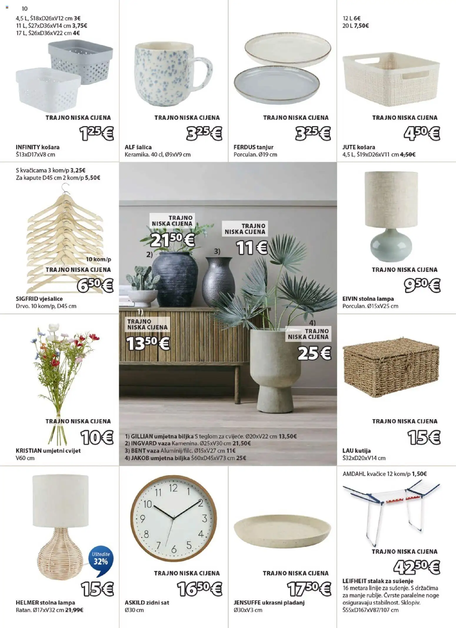 JYSK katalog | vrijedi od 21.01.2026 | Stranica: 10 | Proizvodi: Košara, Vaza, Zidni sat, Šalica