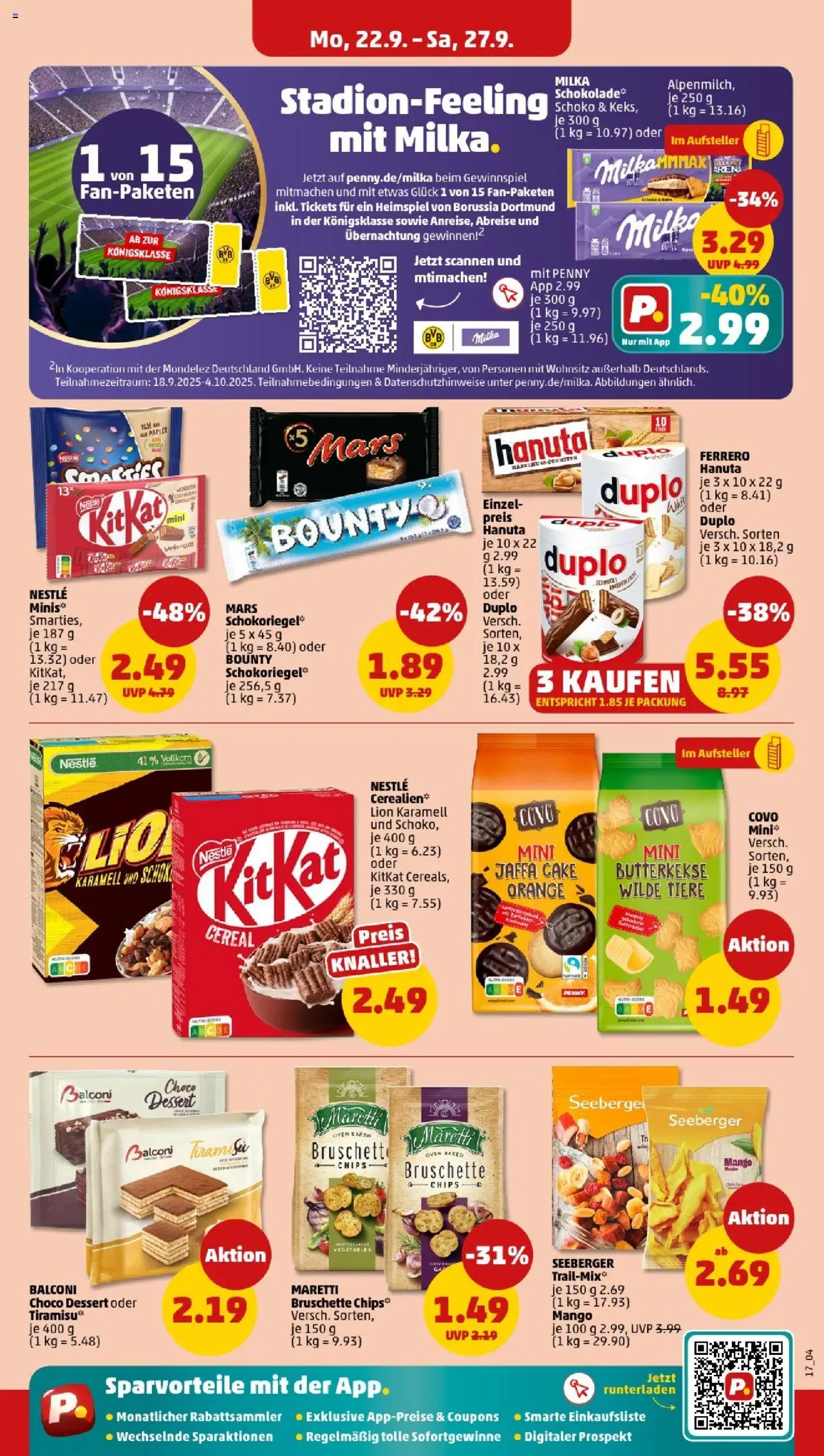 Penny - Bayern  – gültig ab 22.09.2025 | Seite: 19 | Produkte: Milka, Mars, Mango, Chips