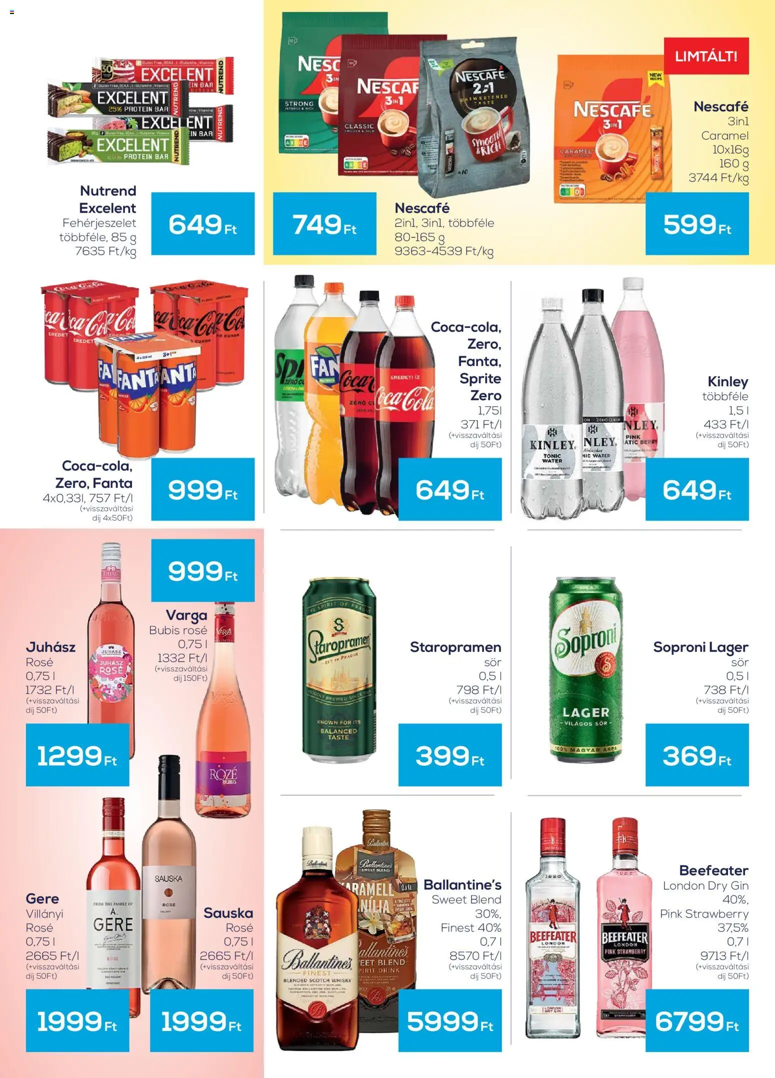 G'Roby akciós ujság - amely érvényes a következő dátumtól: 05.03.2026 | Oldal: 3 | Termékek: Tonic, Fanta, Coca Cola, Cukor