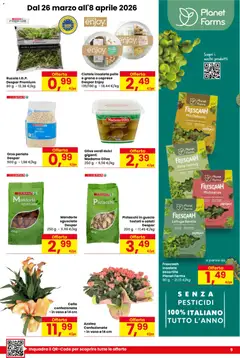 Anteprima del volantino Despar volantino valido a partire dal 26.03.2026 | Pagina: 9 | Prodotti: Misticanza, Insalata, Mandorle, Vaso