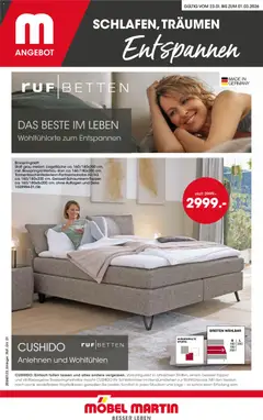 Möbel Martin  Schlafen, träumen, entspannen ab 23.01.2026 gültig