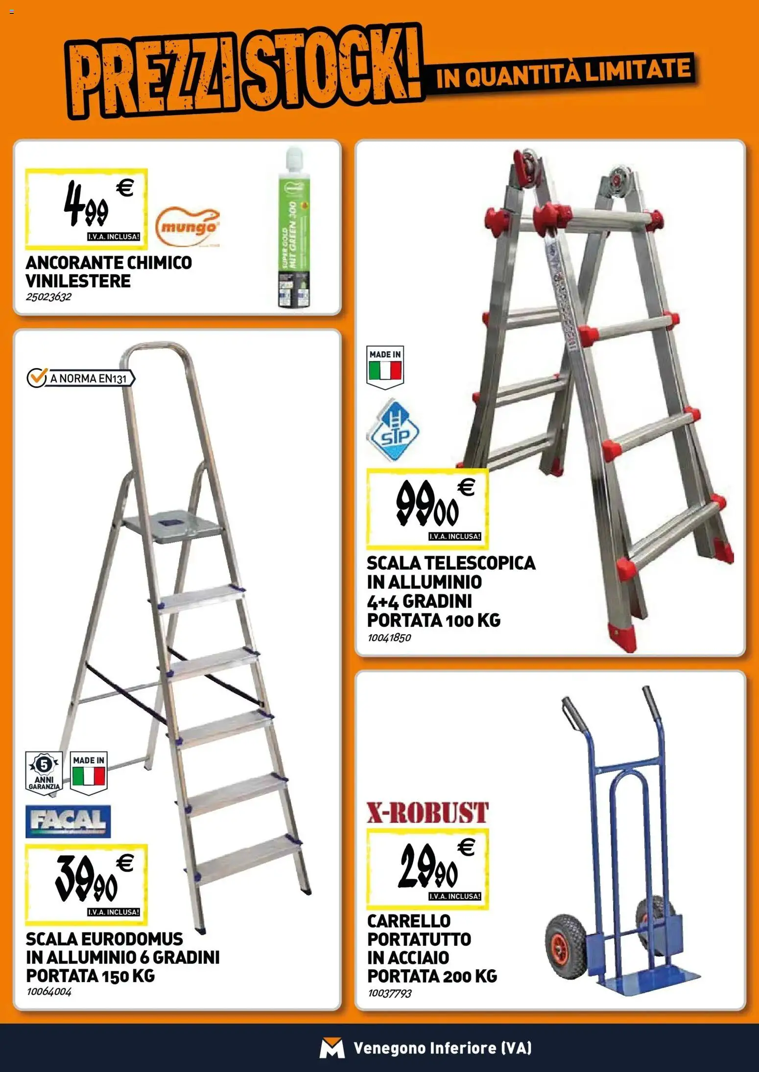 Volantino TECNOMAT del 22.01.2026 | Pagina: 18 | Prodotti: Carrello, Scala, Alluminio