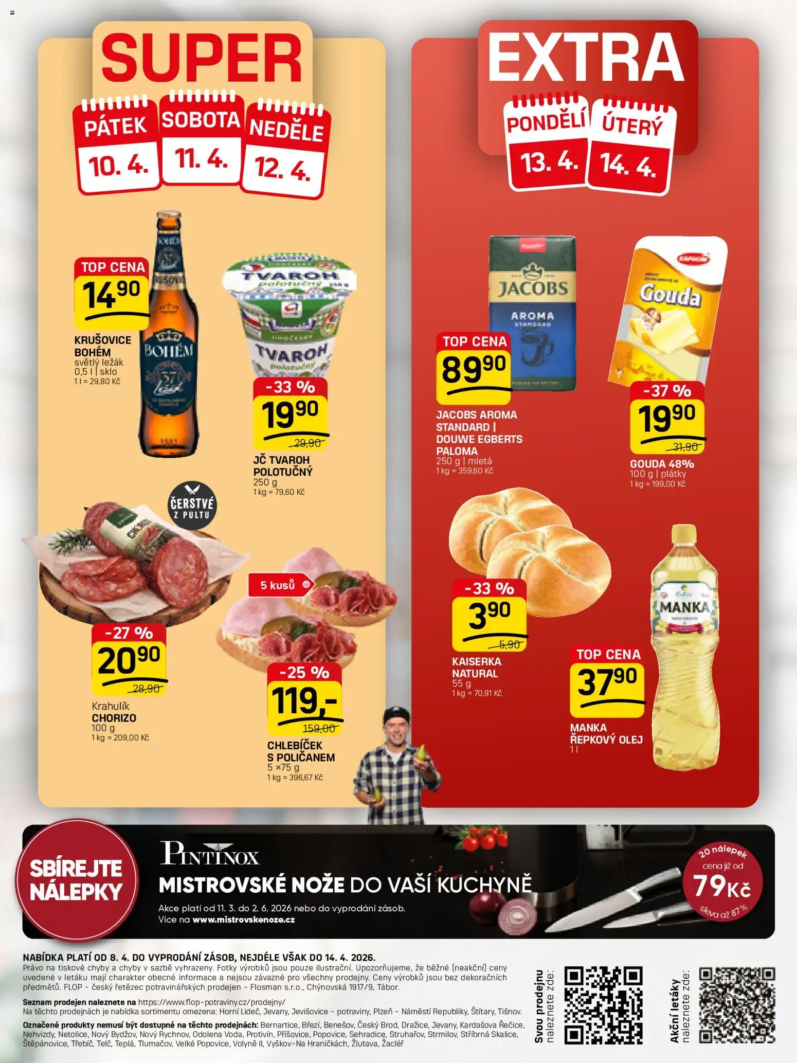 Flop leták - FlopTop od 08.04.2026 | Strana: 12 | Produkty: Kaiserka, Olej, Tvaroh, Jacobs Aroma