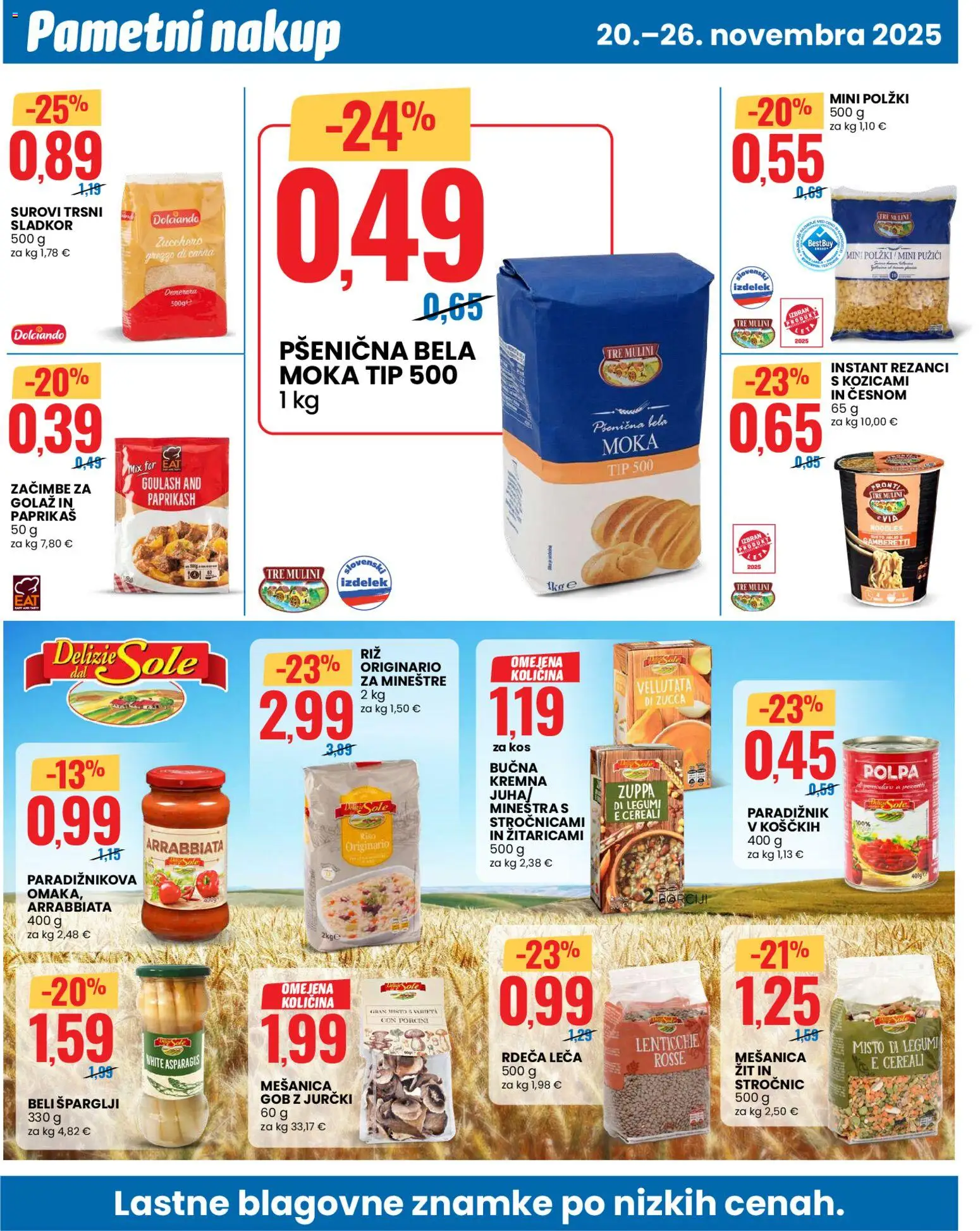 Novi Eurospin katalog ponudbe – veljaven od 20.11.2025 | Stran: 6 | Izdelki: Juha, Kos, Paradiznik, Riz