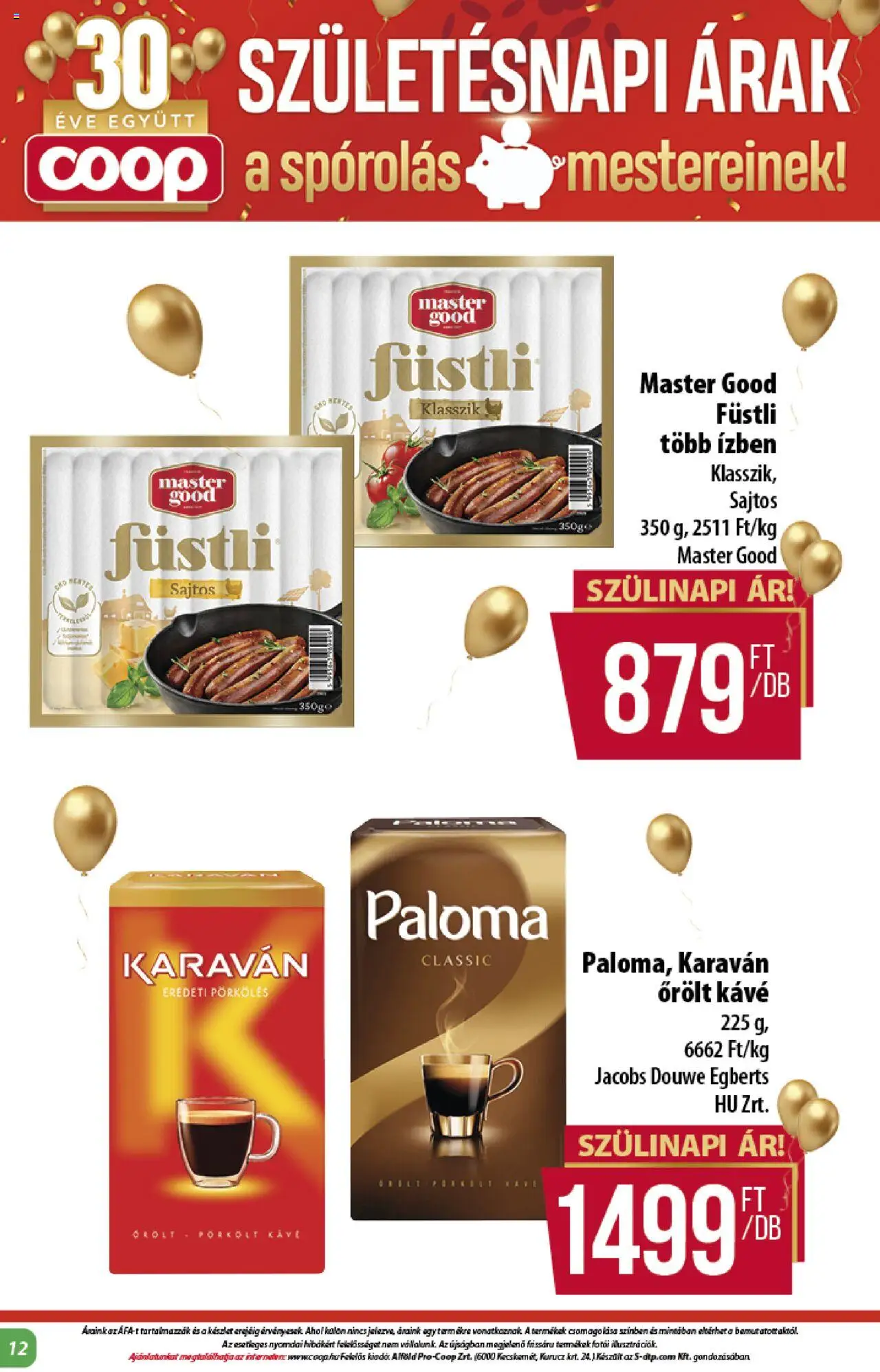 COOP akciós ujság - amely érvényes a következő dátumtól: 19.06.2025 | Oldal: 12 | Termékek: Kávé, Őrölt kávé