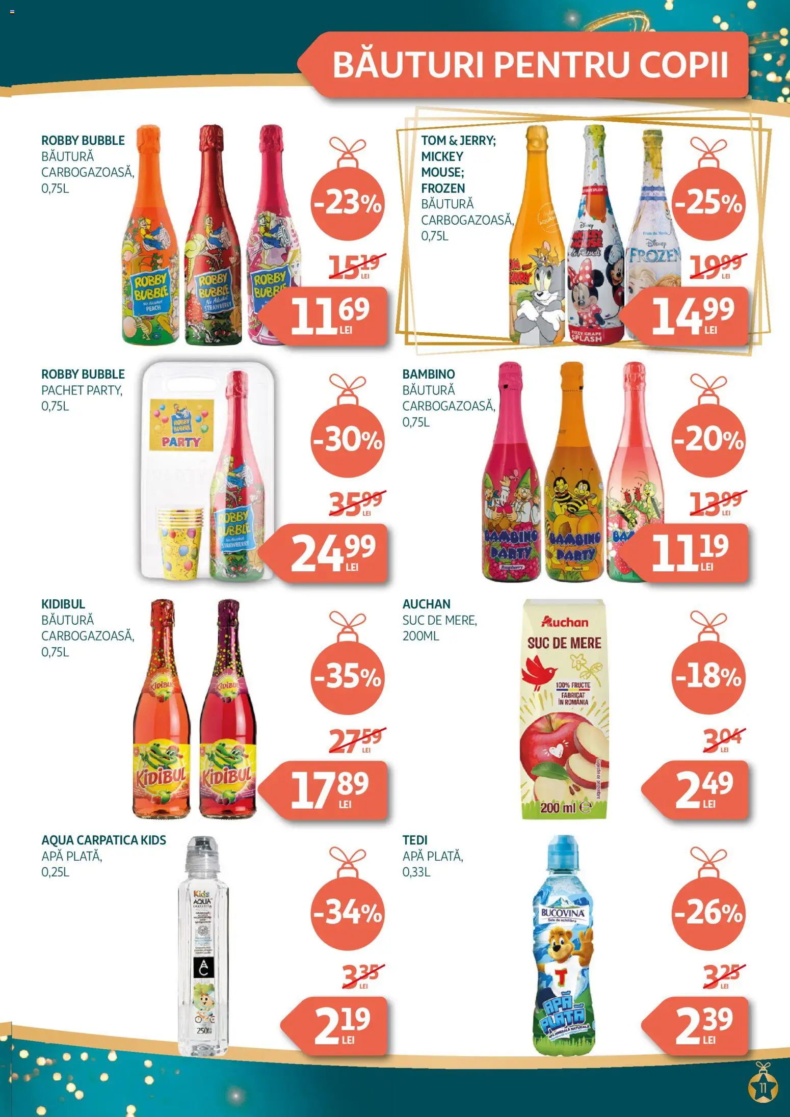 Noul catalog Auchan – valabil de la 26.11.2025 | Pagină: 11 | Produse: Suc, Mere, Apă, Fructe