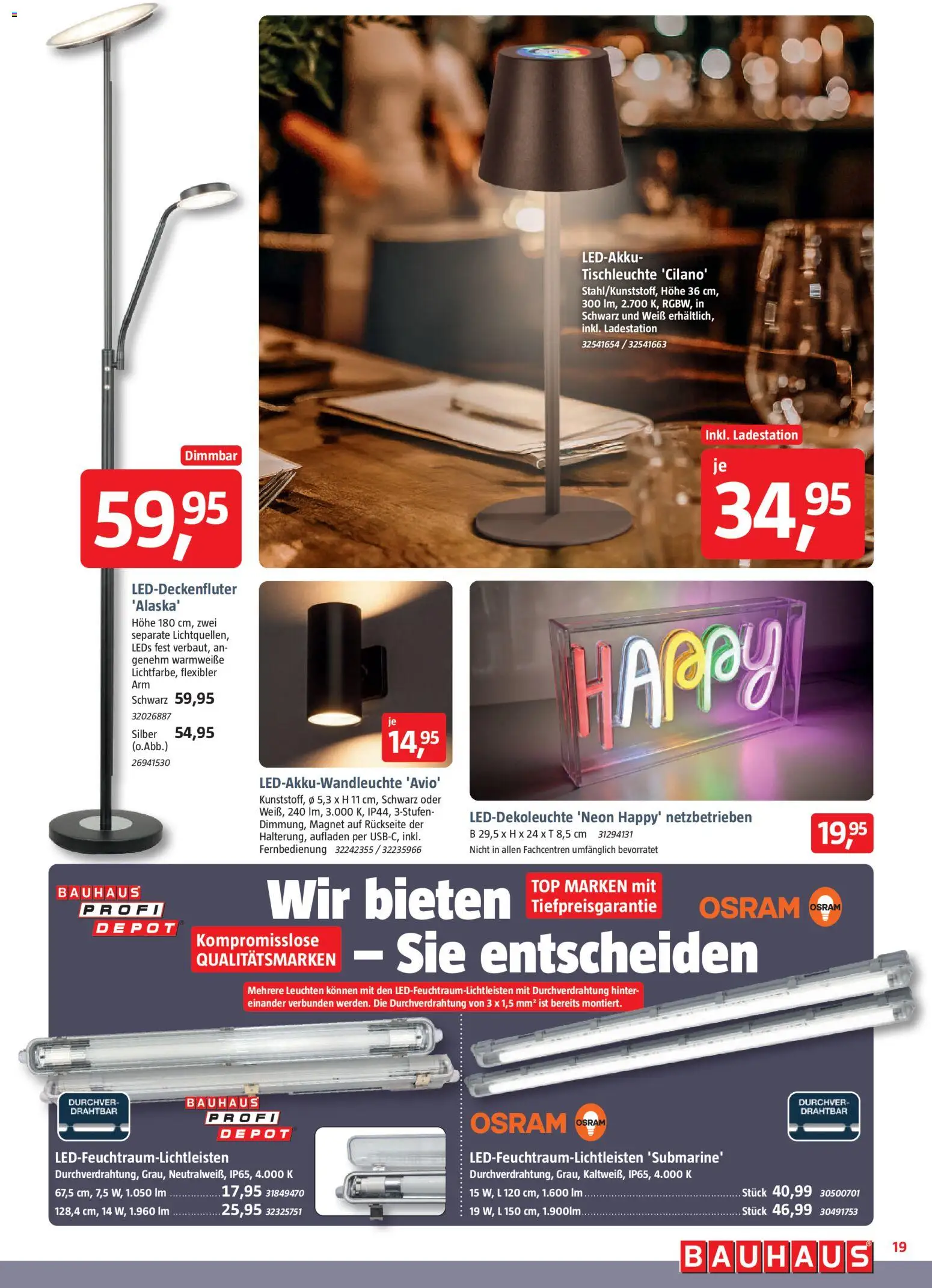 Bauhaus Prospekt 	 – gültig ab 29.11.2025 | Seite: 19 | Produkte: Top