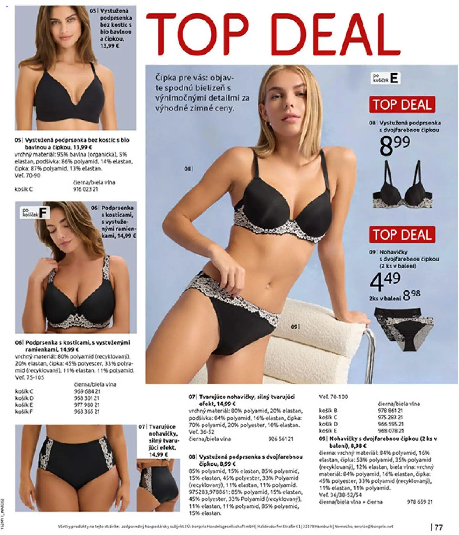 Nové Bonprix akcie – leták je platný od 16.12.2025 | Strana: 79 | Produkty: Nohavičky, Podprsenka
