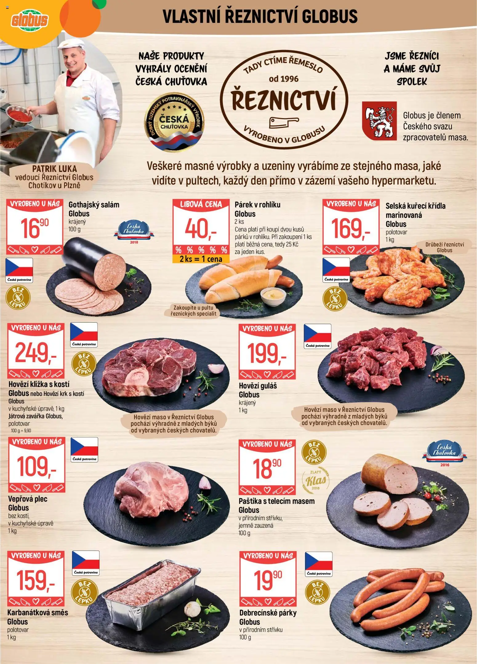 Globus leták - Plzeň od 22.04.2026 | Strana: 7 | Produkty: Hovězí, Salám, Hovězí maso, Uzeniny