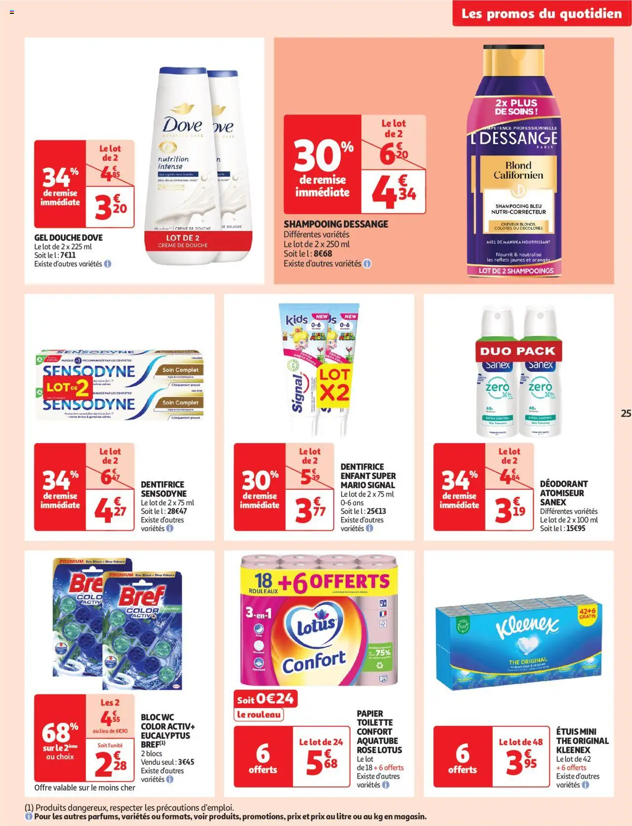  | Page: 25 | Produits: Shampooing, Déodorant, Oranges, Crème
