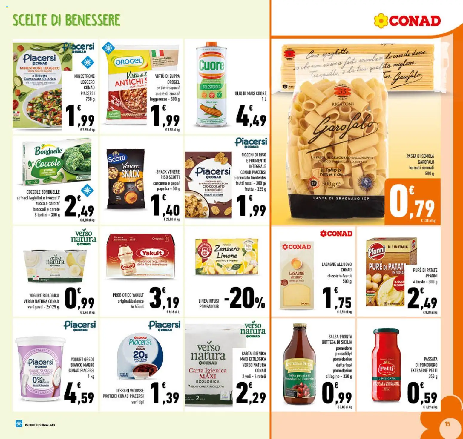 Volantino Conad del 19.11.2025 | Pagina: 15 | Prodotti: Yogurt greco, Yogurt, Patate, Mais