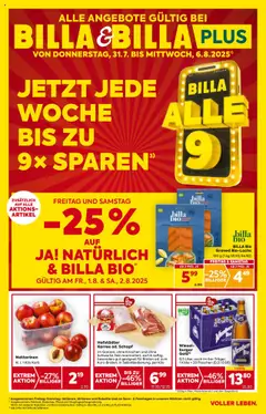 Billa AT - BILLA Niederösterreich - amely érvényes a következő dátumtól: 31.07.2025