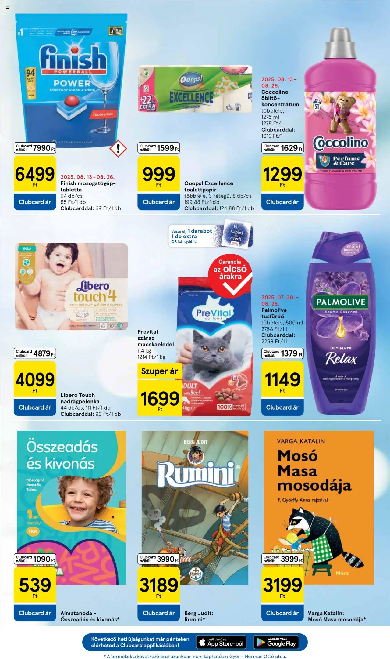 Tesco akciós ujság - amely érvényes a következő dátumtól: 21.08.2025 | Oldal: 7 | Termékek: Coccolino, Macskaeledel, Öblítő, Tusfürdő