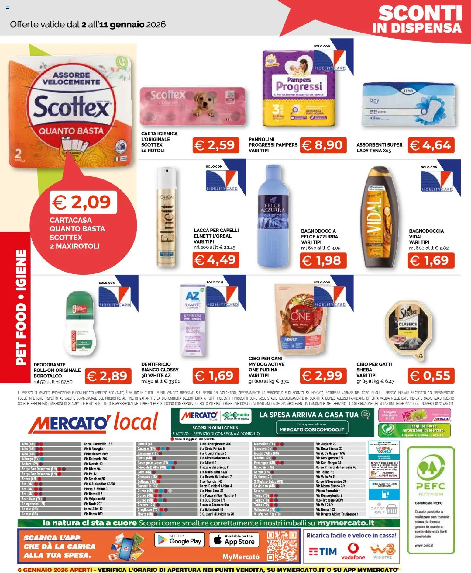 Volantino Mercatò del 02.01.2026 | Pagina: 12 | Prodotti: Pannolini, Lacca, Carta igienica, Pampers