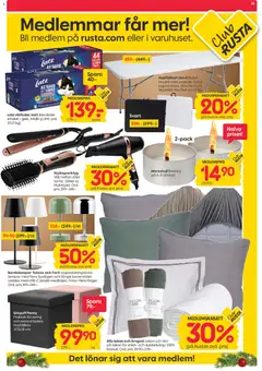 Rusta - erbjudanden - Förhandsvisning av reklamblad från butik Rusta aktuell från 15.12.2025 | Sida: 15 | Produkter: Lakan, Galler, Bord, Sladd