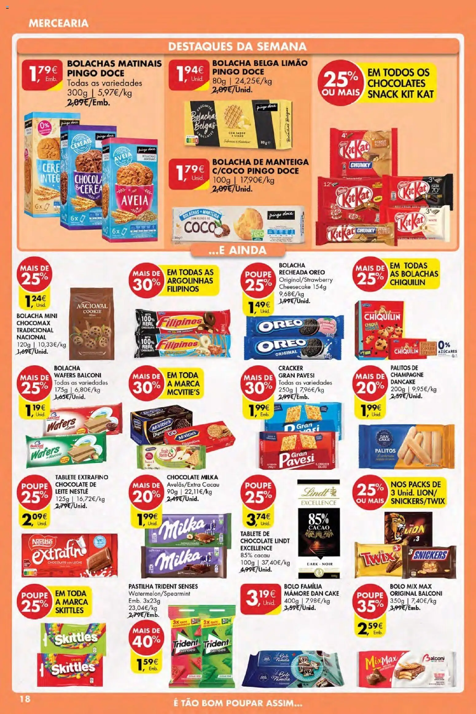 Pingo Doce Poupe Esta Semana Açores │ válido de 23.04.2026 | Página: 18 | Produtos: Aveia, Filipinos, Bolo, Champagne