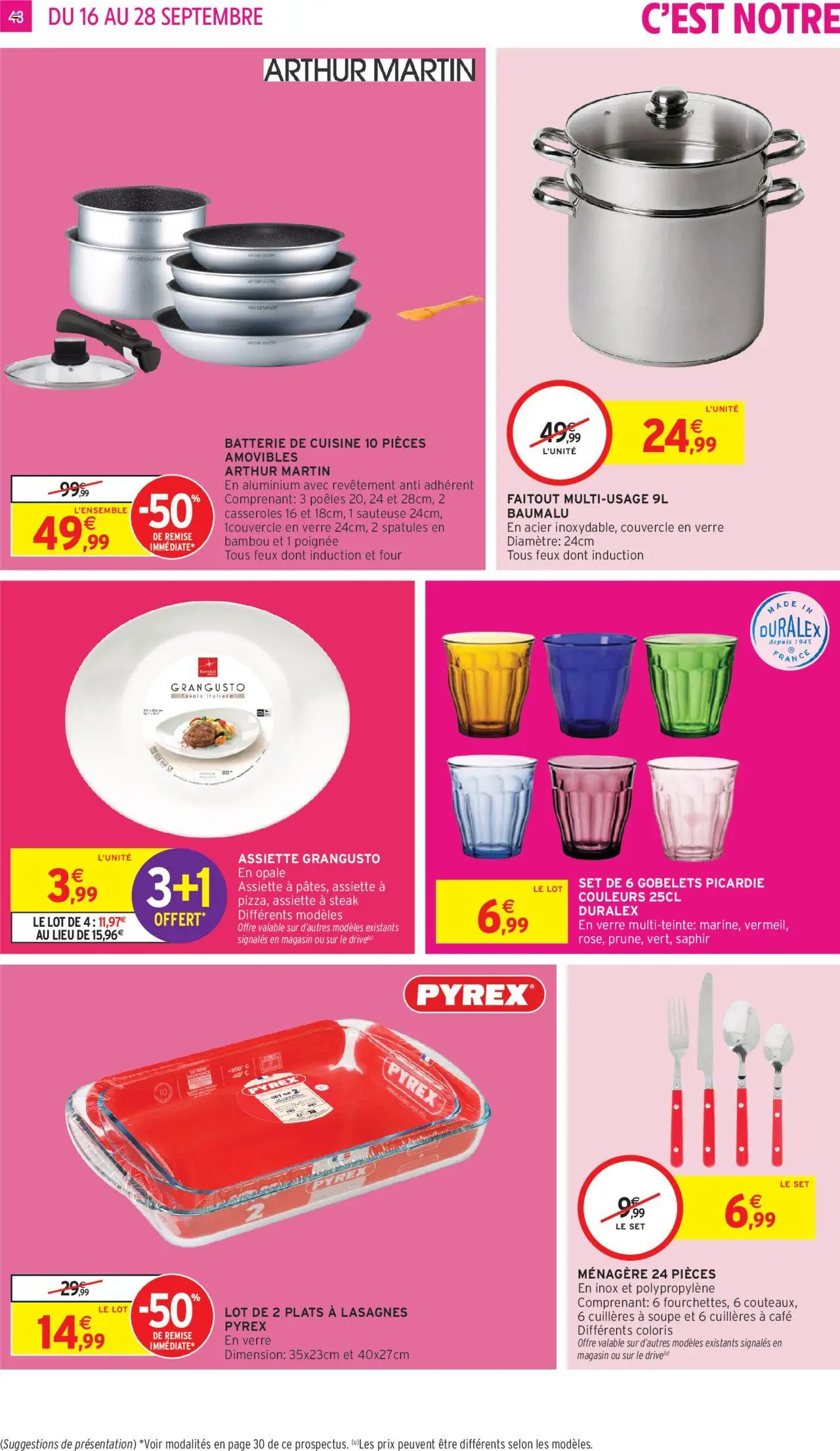  | Page: 48 | Produits: Soupe, Four, Lasagnes, Batterie