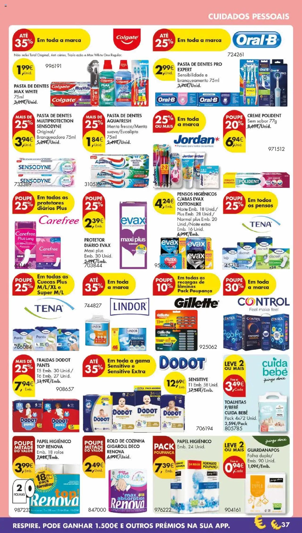 Pingo Doce folheto │ válido de 07.10.2025 | Página: 45 | Produtos: Papel higiénico, Top, Fraldas, Pasta de dentes