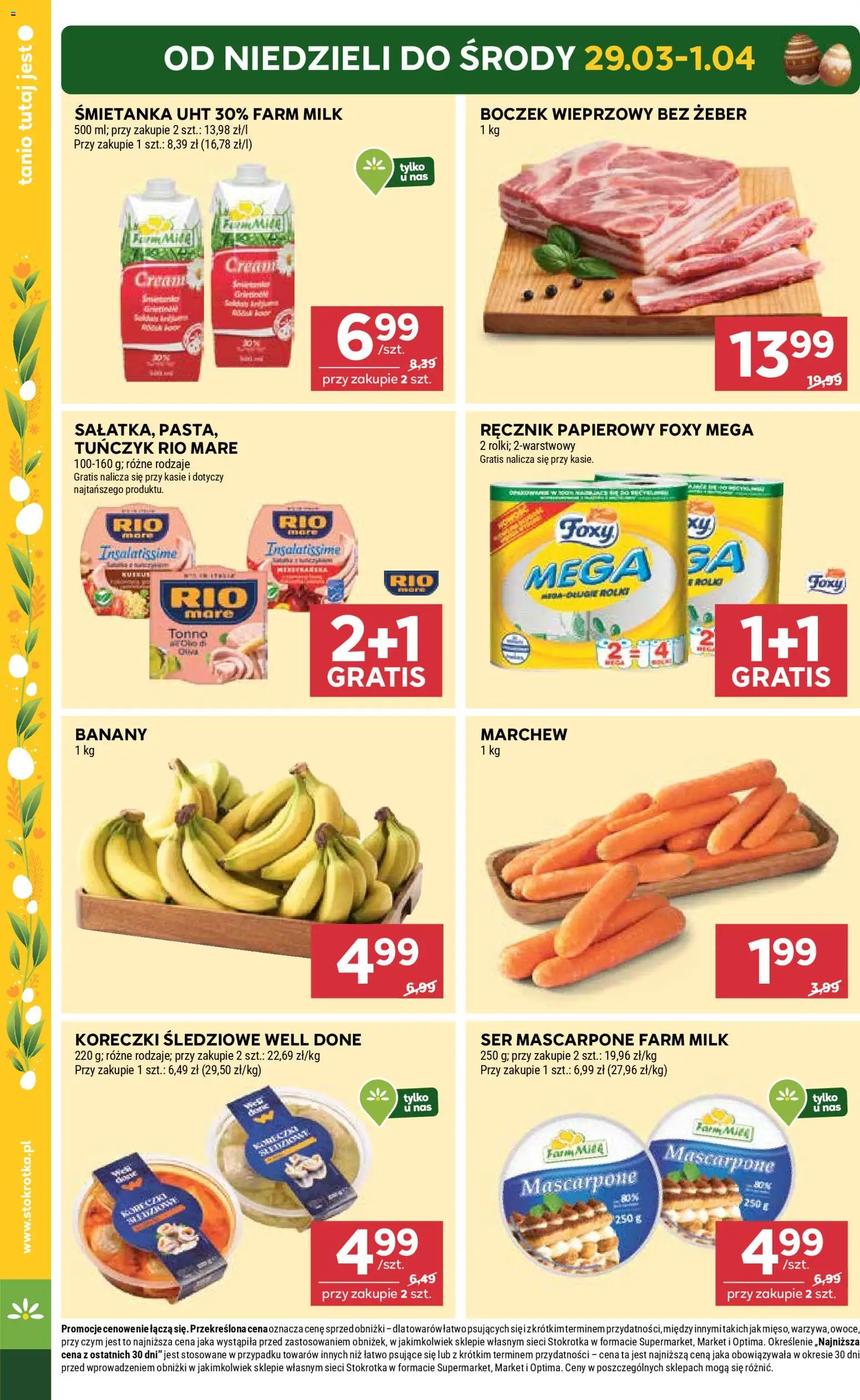 Stokrotka gazetka od 26.03.2026 | Strona: 6 | Produkty: Stokrotka, Tuńczyk rio mare, Ser mascarpone, Owoce