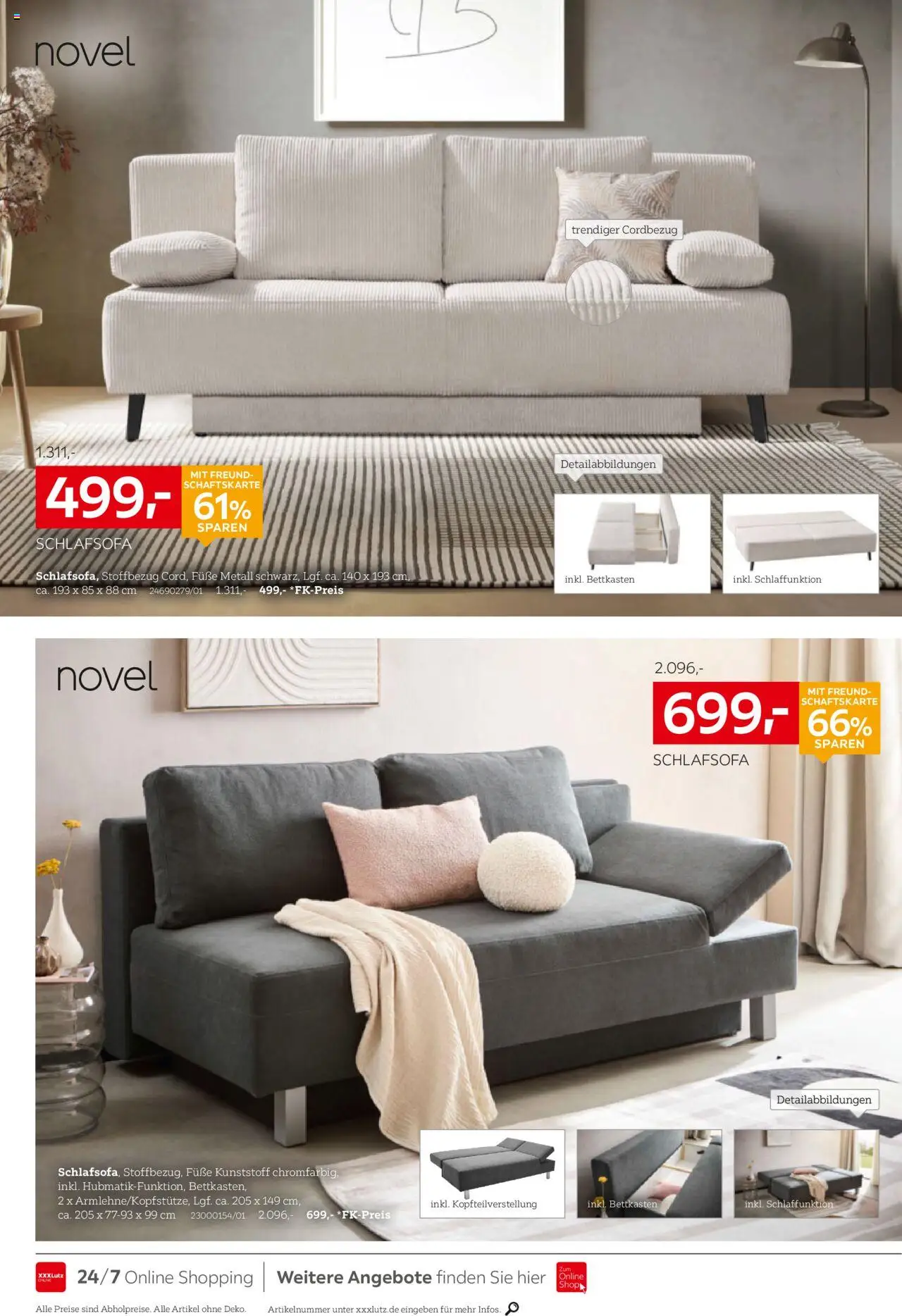 XXXL Lutz Polster Spezial – gültig ab 12.10.2025 | Seite: 16 | Produkte: Schlafsofa