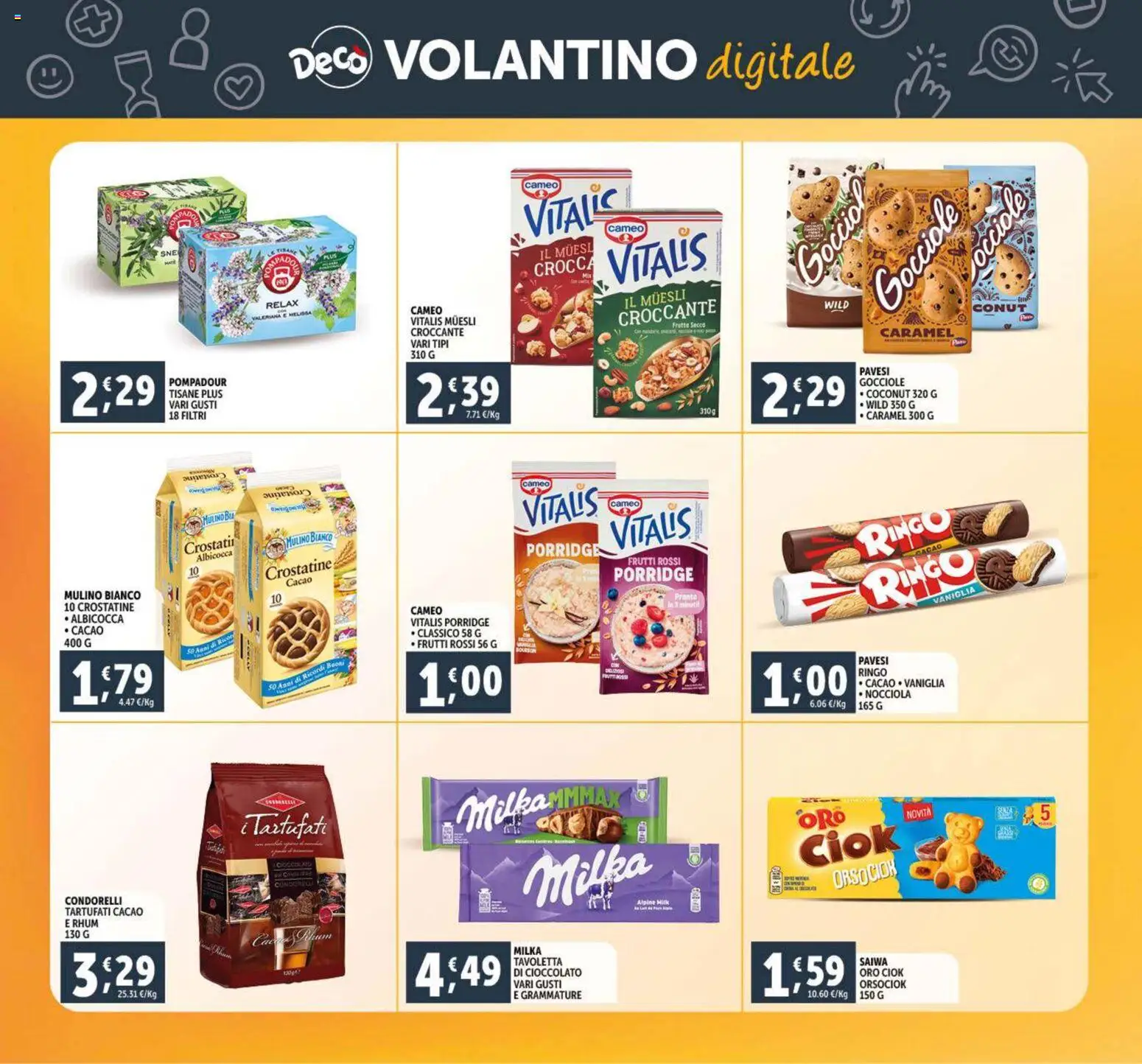 Volantino Decò del 28.10.2025 | Pagina: 26 | Prodotti: Valeriana, Cioccolato, Frutta, Cacao
