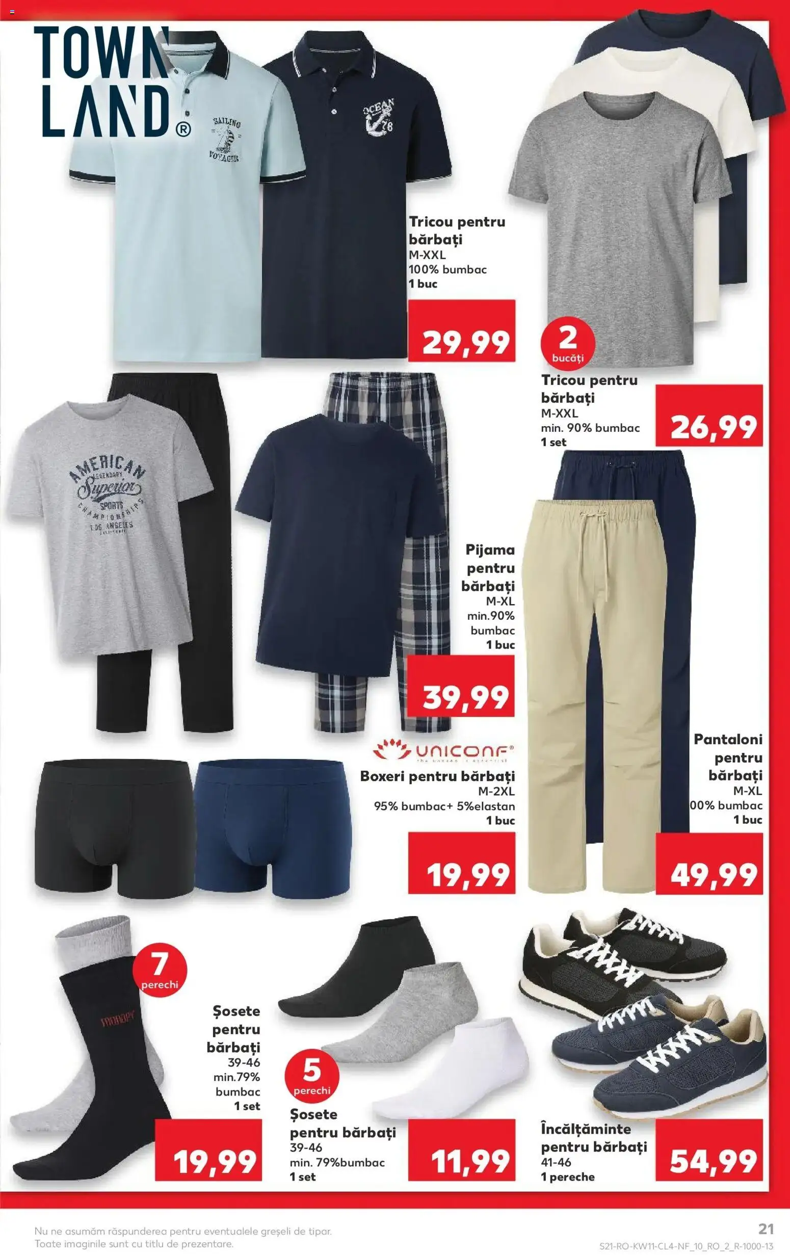 Noul catalog Kaufland – valabil de la 11.03.2026 | Pagină: 21 | Produse: Kestane, Bornoz takımı, Tricou, Boxeri