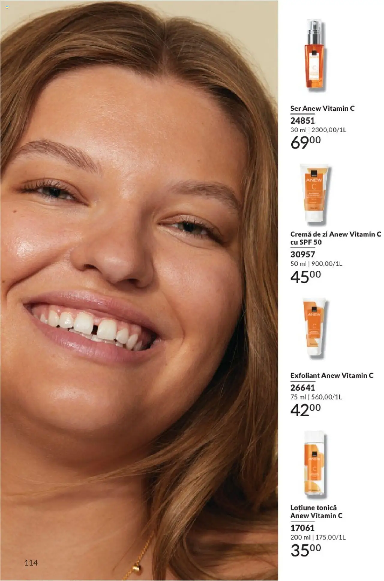 Catalog Avon - 08 2025 – valabil de la 01.08.2025 | Pagină: 114 | Produse: Loțiune tonică, Serum, Cremă de zi, Cremă