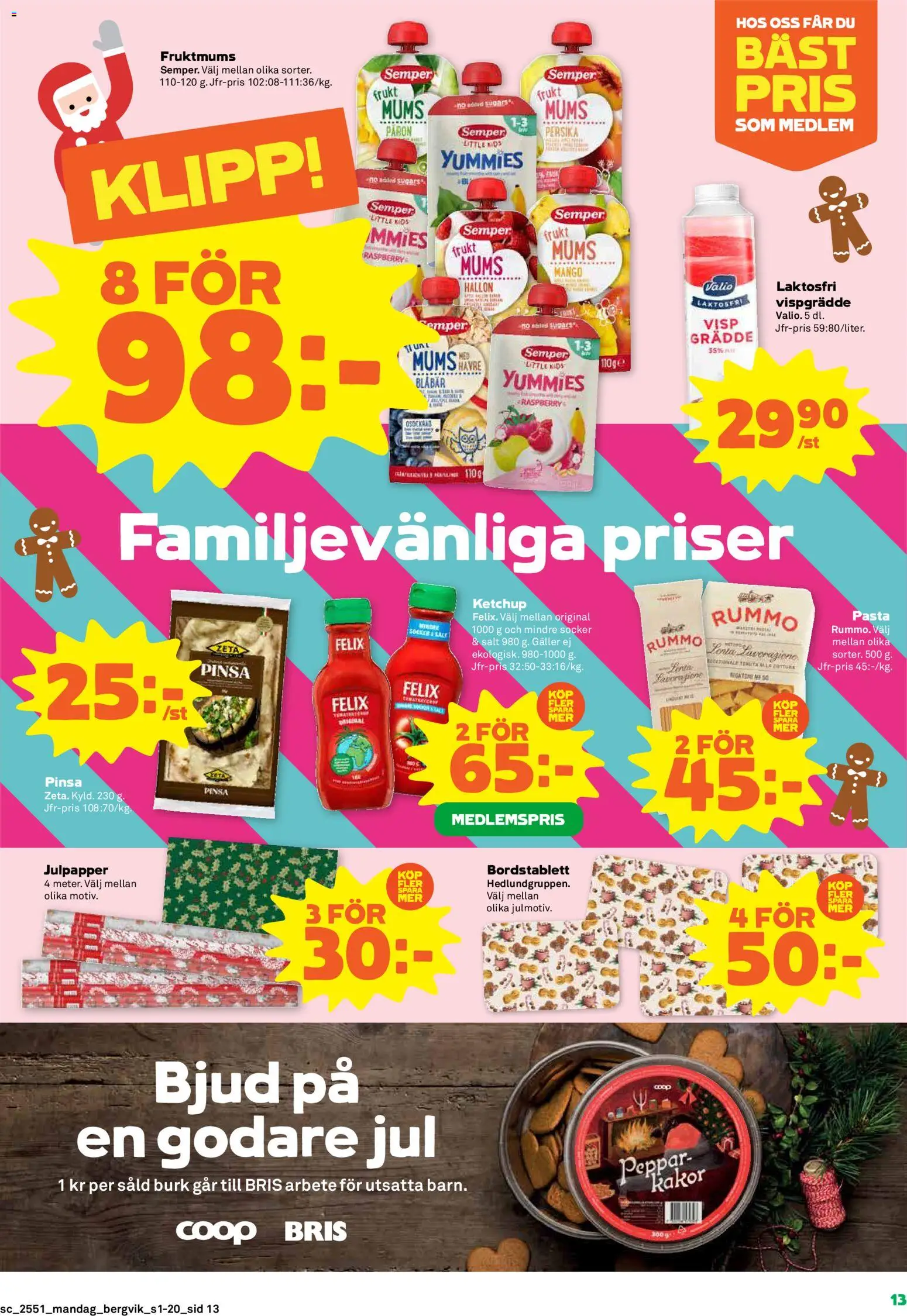Stora Coop reklamblad aktuell från 15.12.2025 | Sida: 13 | Produkter: Visp, Salt, Persika, Ketchup