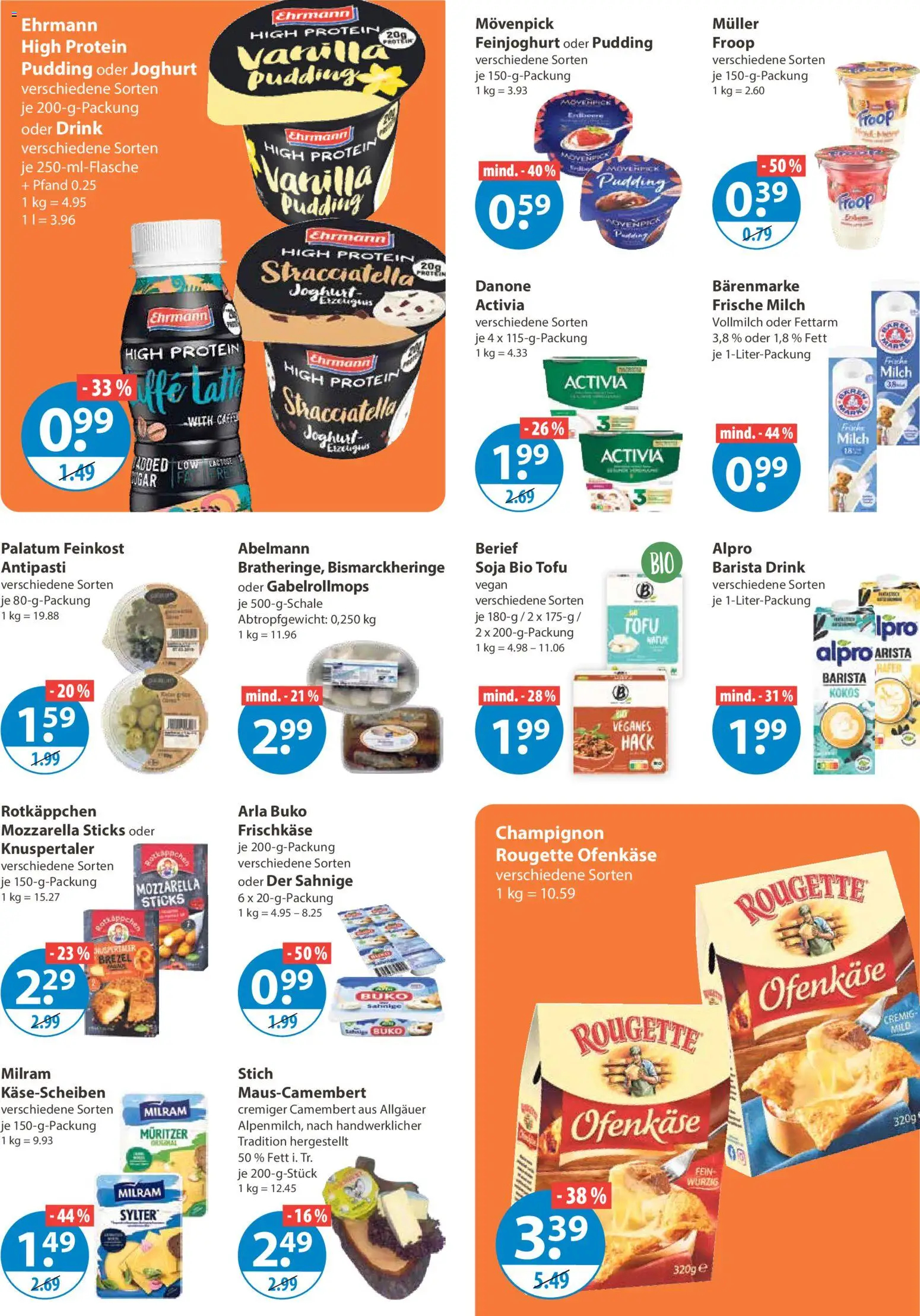 V-Markt - Hallertau / Oberpfalz – gültig ab 19.02.2026 | Seite: 6 | Produkte: Milch, Rougette ofenkase, Alpro, Milram