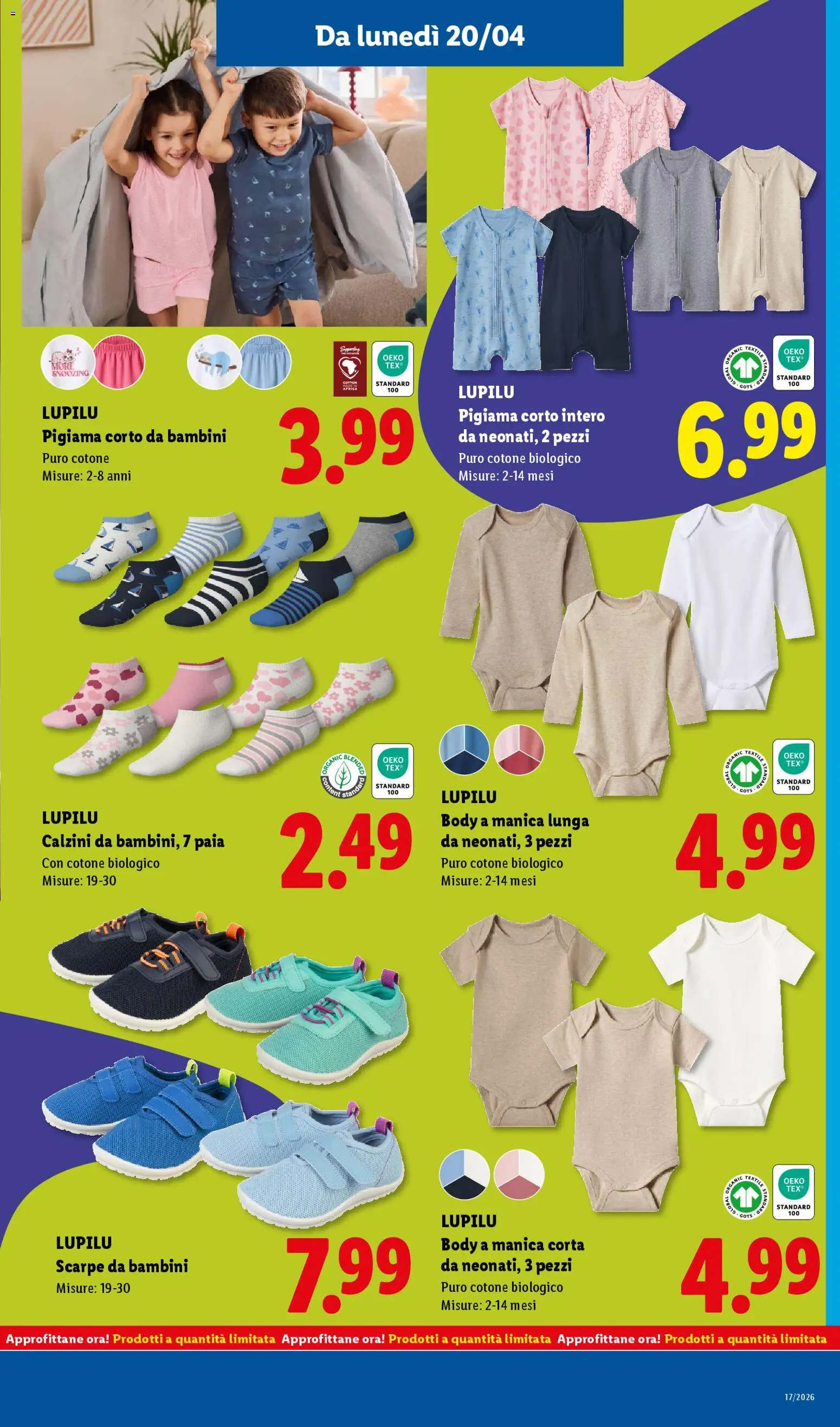 Volantino Lidl del 16.04.2026 | Pagina: 39 | Prodotti: Tè, Calzini, Pigiama, Scarpe