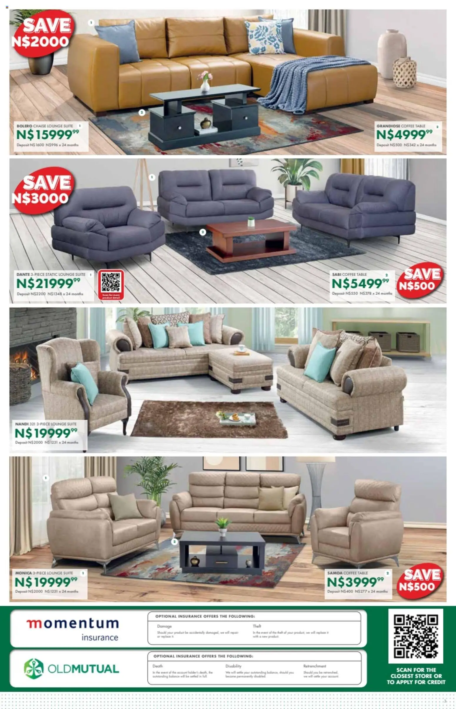 New Beares catalogue – valid from 23.02.2026 | Page: 3 | Products: Coffee table, Lounge suite, Coffee, Chaise