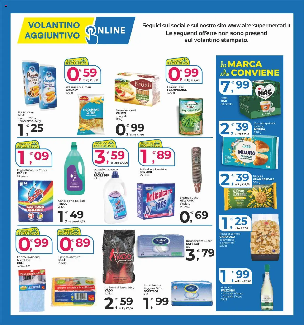 Volantino Alter Discount del 22.08.2025 | Pagina: 14 | Prodotti: Yogurt, Caffè, Latte, Pasta
