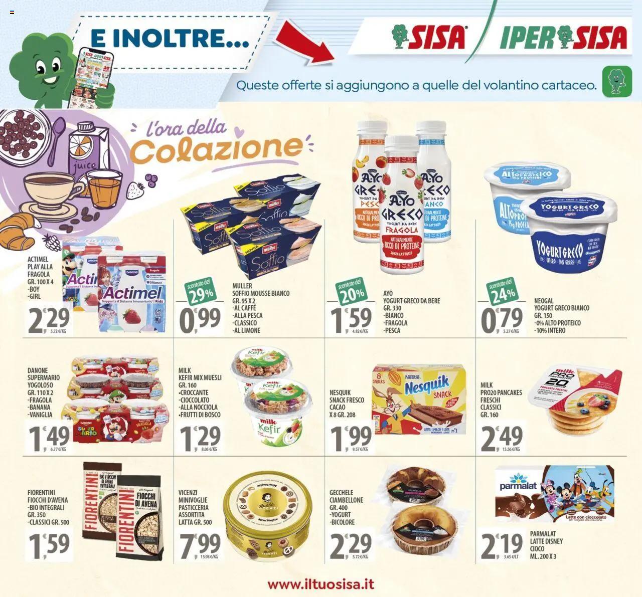 Volantino SISA del 12.09.2025 | Pagina: 22 | Prodotti: Yogurt, Caffè, Cioccolato, Pesca