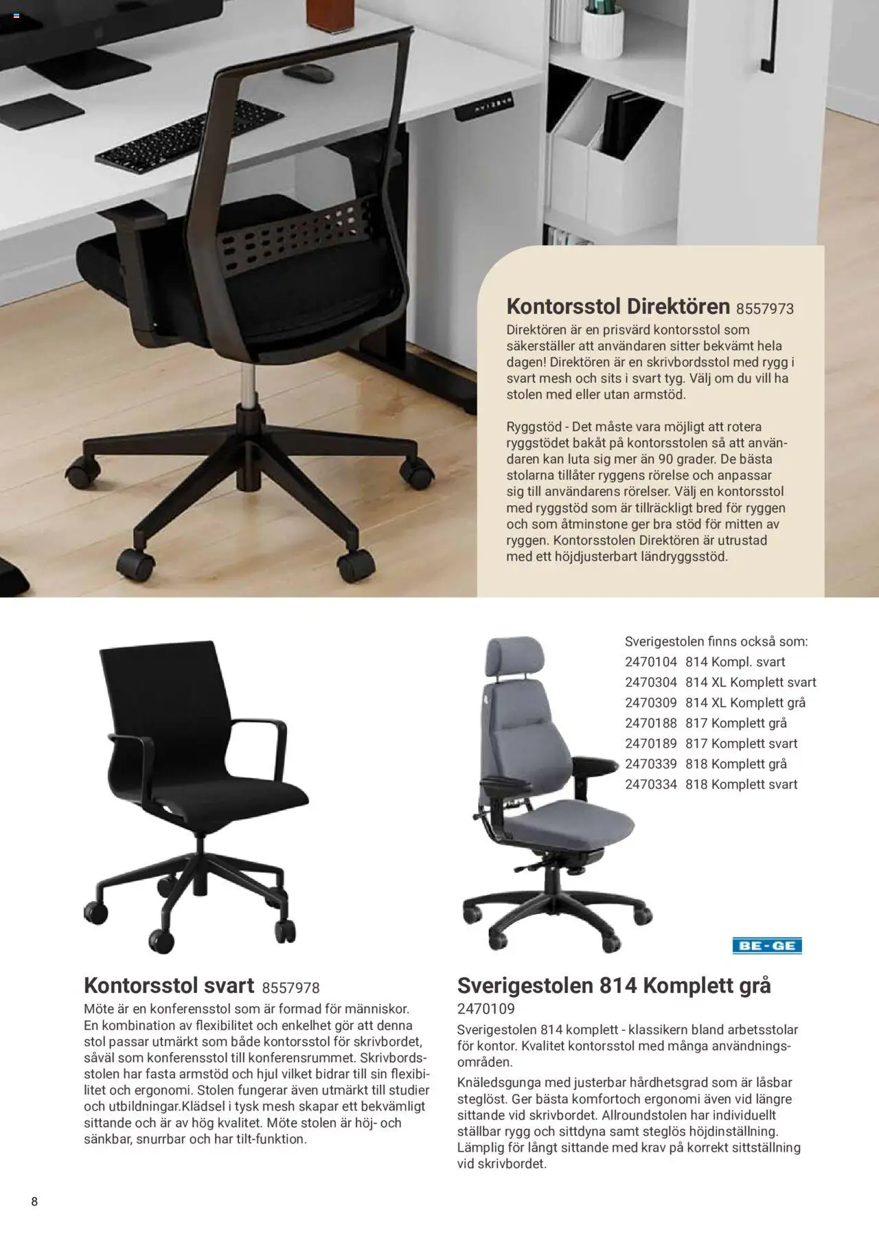 Office Depot reklamblad aktuell från 09.01.2024 | Sida: 8 | Produkter: Kontorsstol, Stol