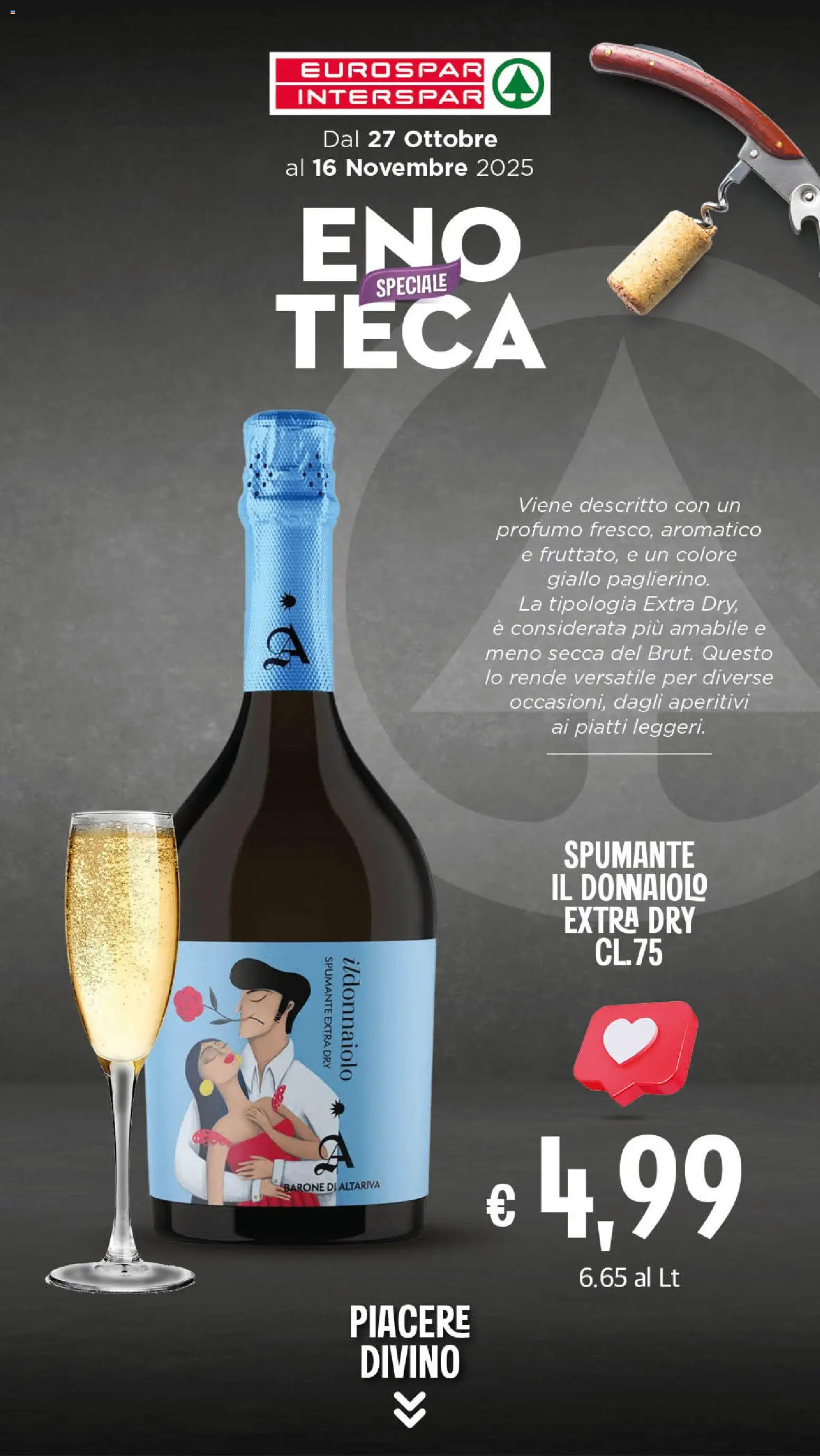 Volantino Eurospar del 27.10.2025 | Pagina: 4 | Prodotti: Spumante, Profumo