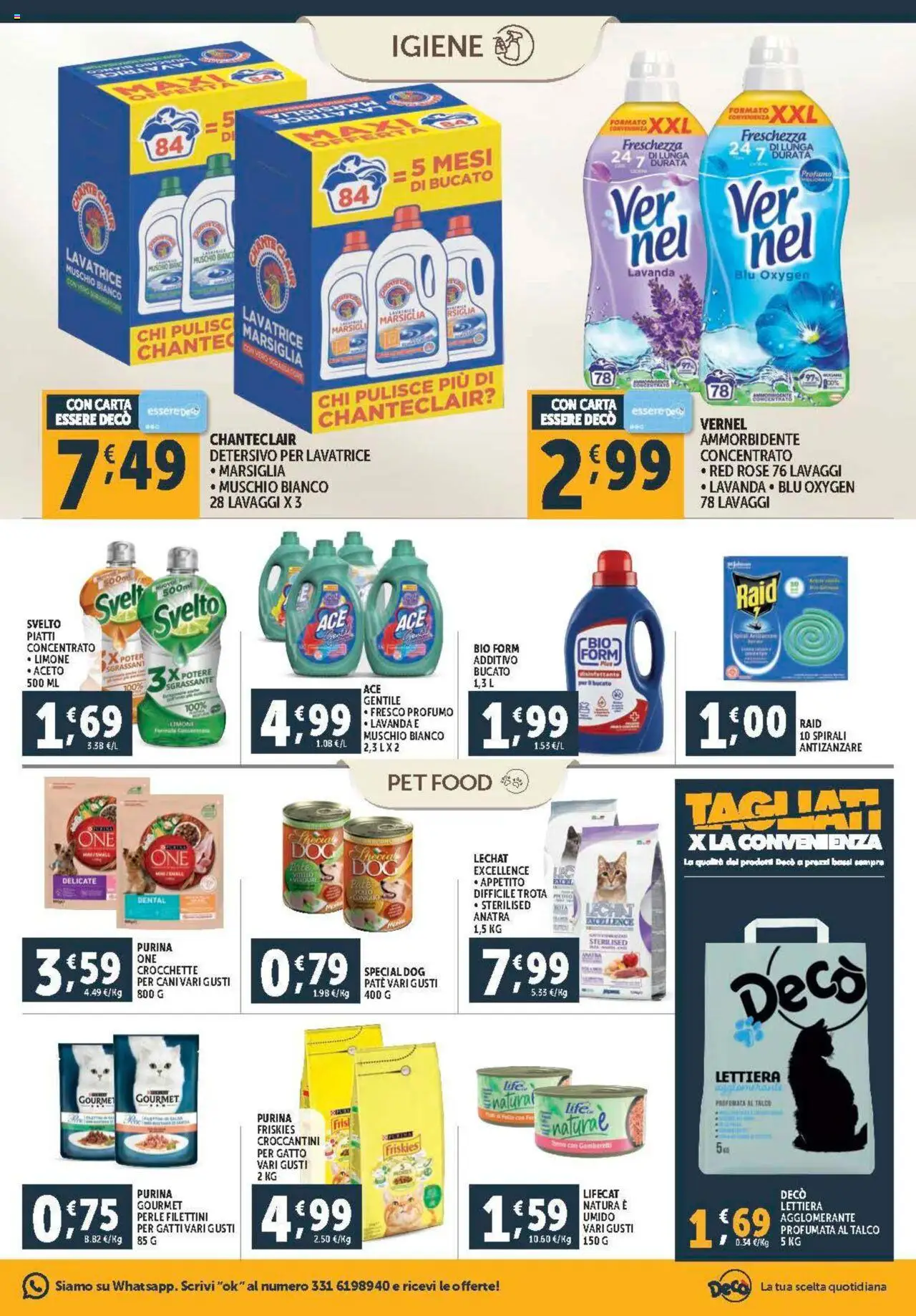 Volantino Decò del 08.08.2025 | Pagina: 19 | Prodotti: Ammorbidente, Lavatrice, Lavanda, Gamberetti