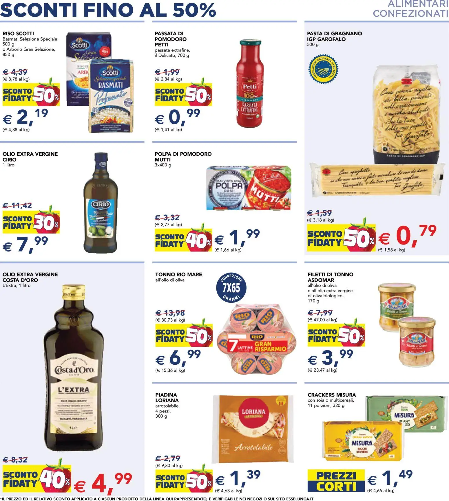 Volantino Esselunga S del 15.01.2026 | Pagina: 5 | Prodotti: Olio, Pasta, Crackers, Piadina