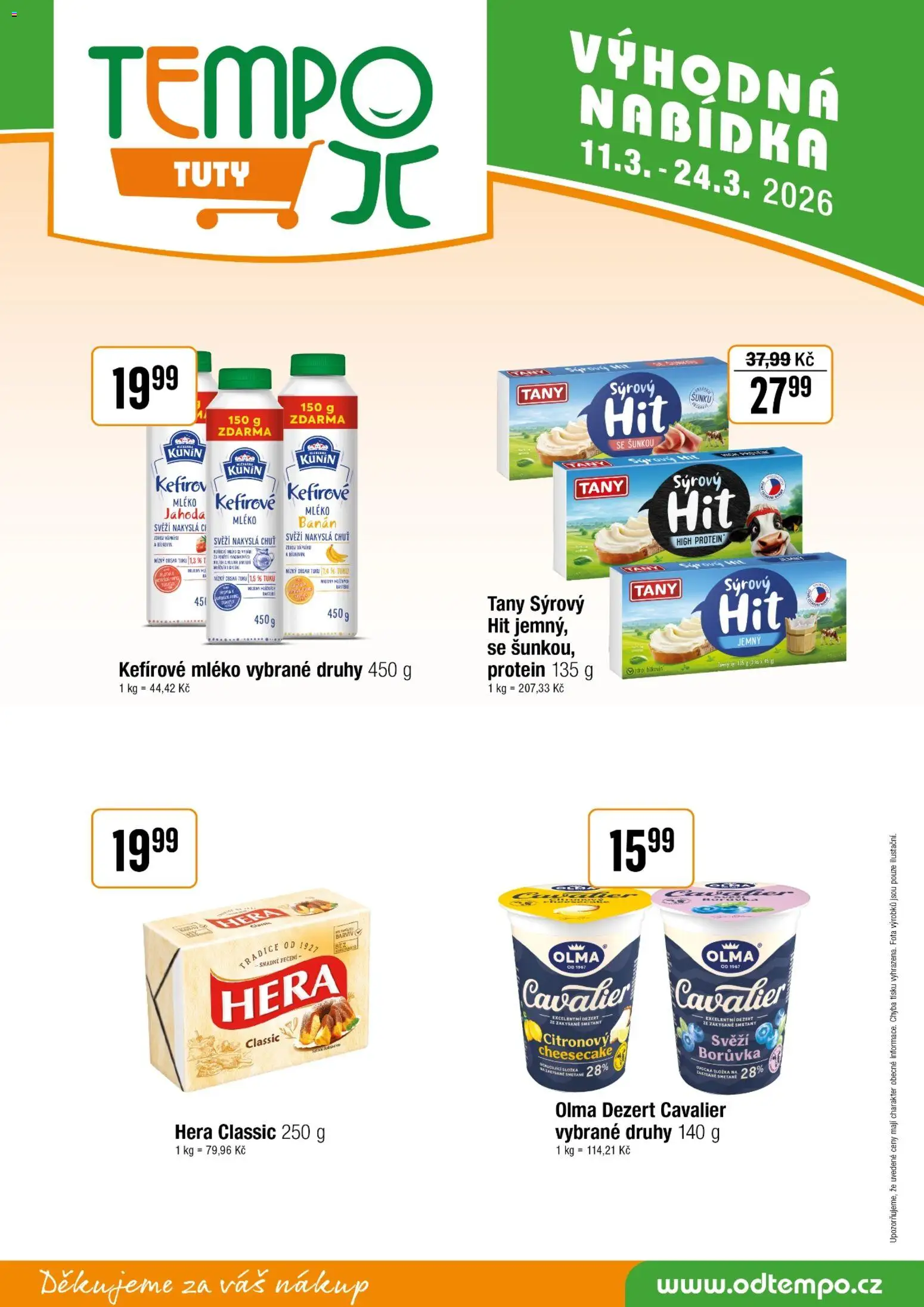 Tempo leták - Tuty od 11.03.2026 | Strana: 10 | Produkty: Mléko, Hera, Banán, Protein